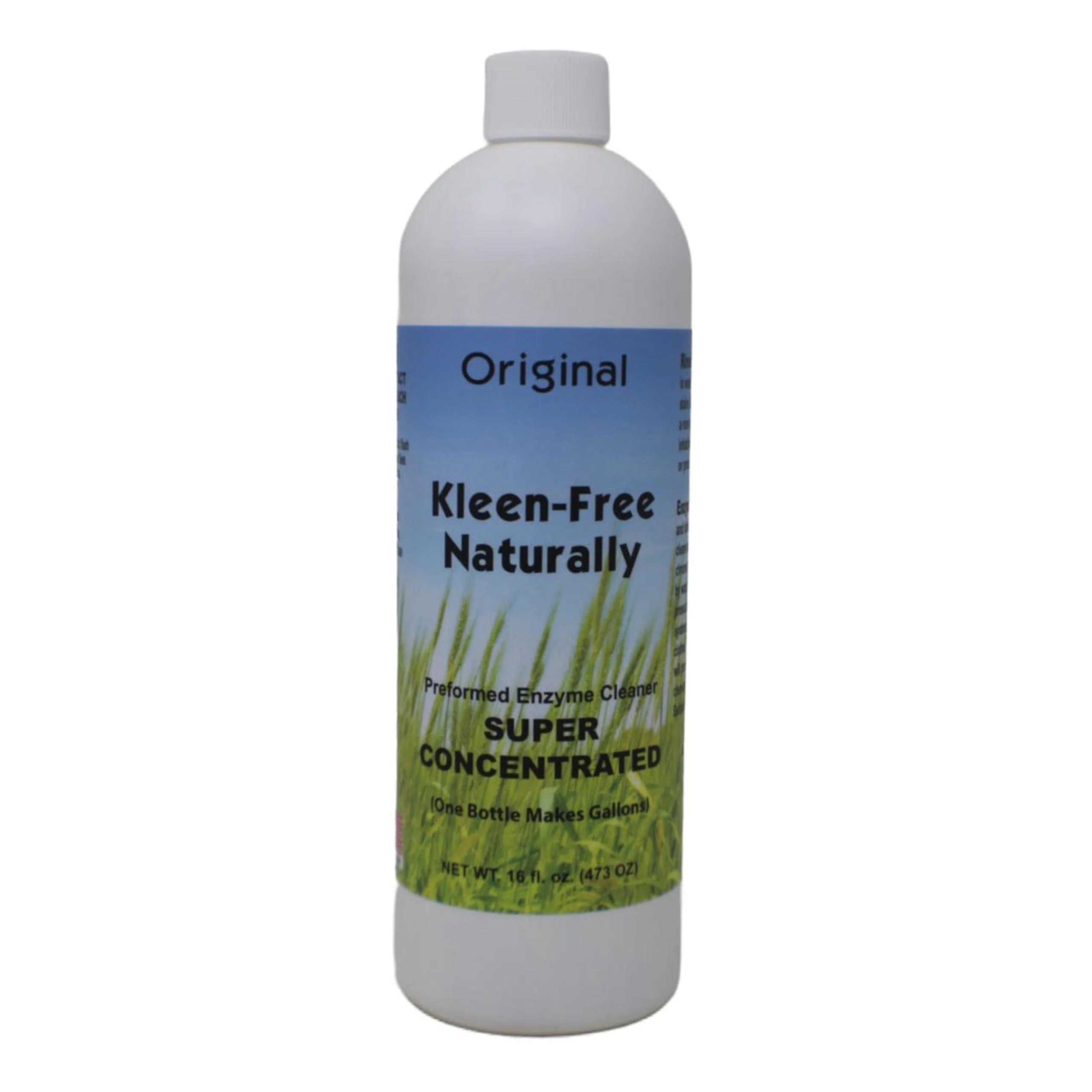 Kleen-Free Naturally Preformed Enzyme Cleaner Enzyme Solution Multi-Purpose Cleaner Laundry Additive and More - Concentrate - Original Scent - 16oz