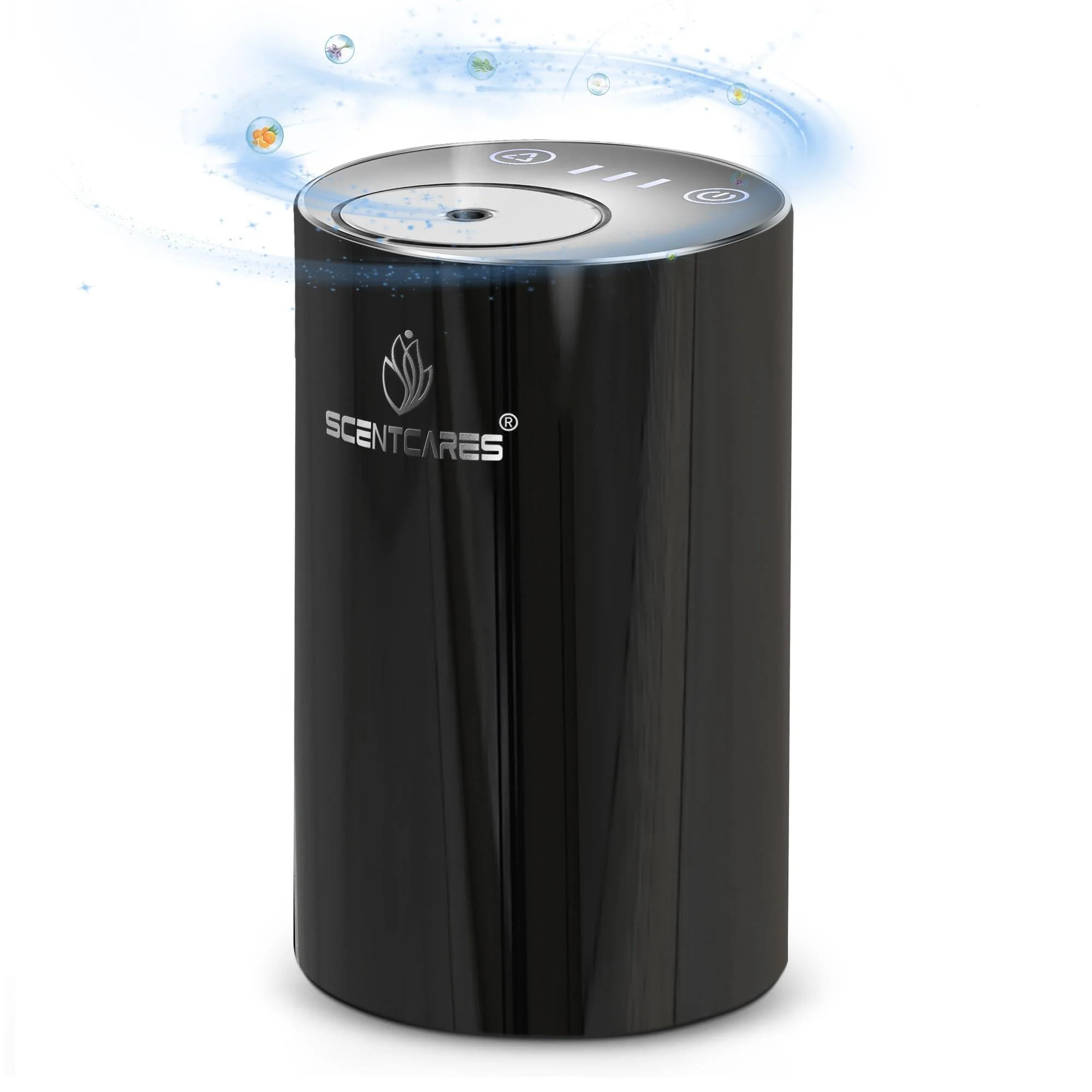 Waterless Oil Diffuser Battery Operated Diffusers - Portable & Smart & Cordless Design Aromatherapy Diffuser for 3 Cold Mist & Timer 1/2/3H Waterless Diffuser (Black)