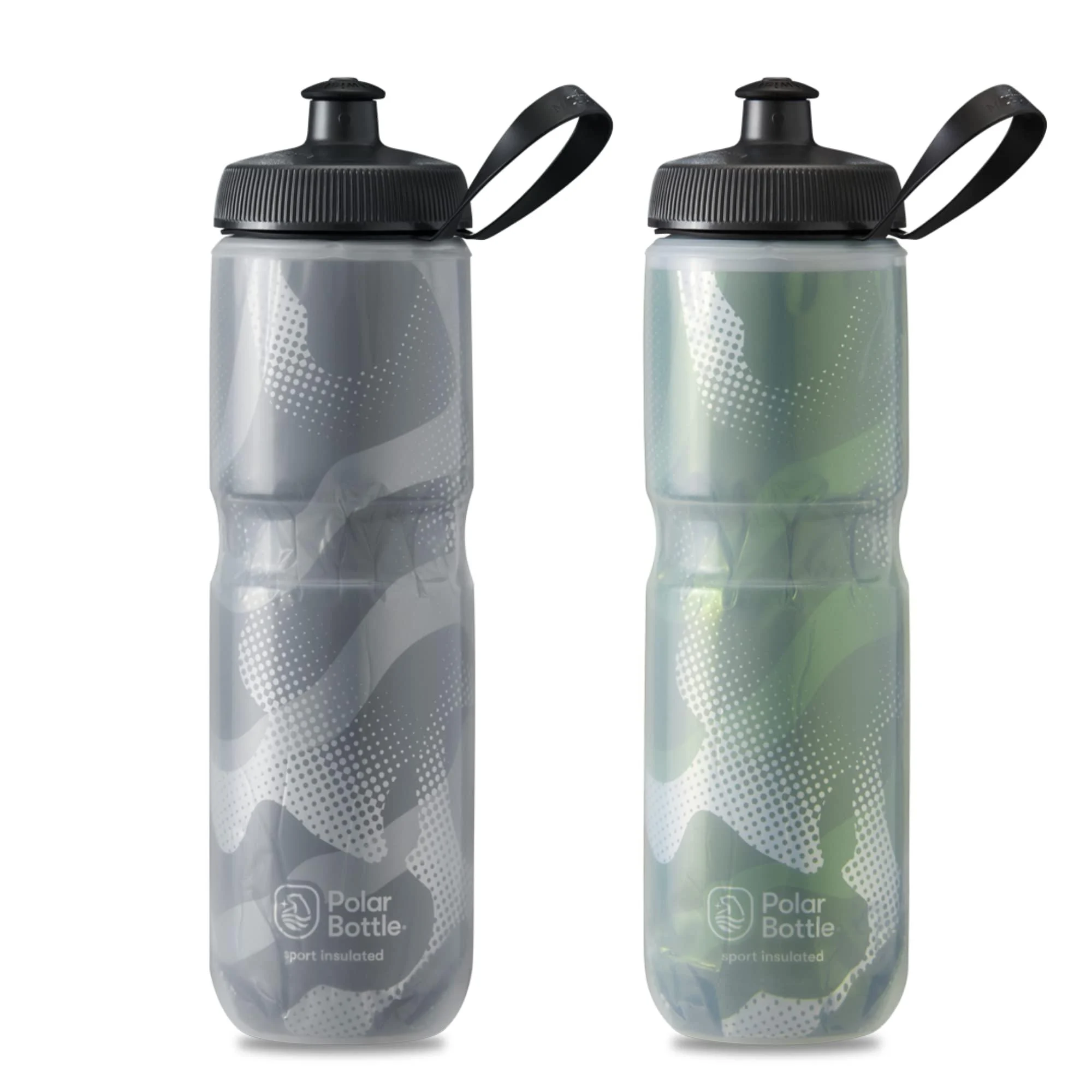 Polar Bottle - Sport Insulated Contender 2-Pack - 24 oz, Charcoal & Olive 24oz - 2 Pack Charcoal & Olive Contender