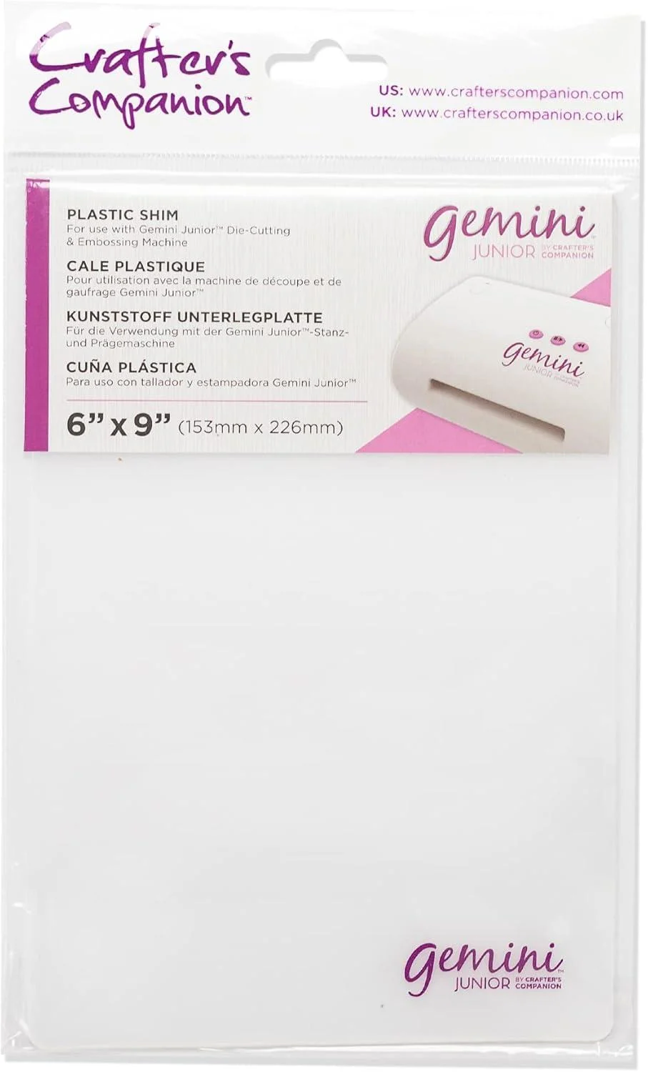 Gemini GEMJR Acc PLAS Die Cutting Machine Accessories - White