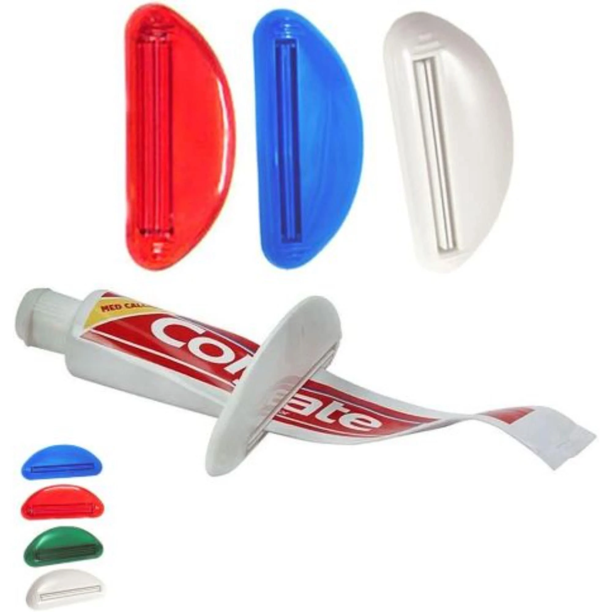 3 Ez Plastic Tube Squeezer Toothpaste Dispenser Holder Rolling Bathroom Extract Assorted Colors - 1st Choice