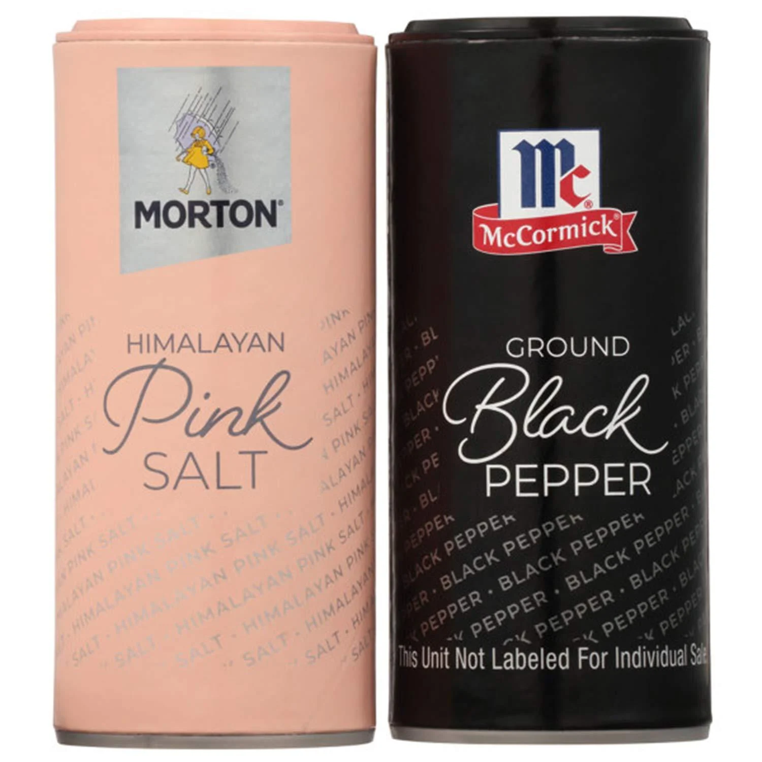 Morton All-Natural Himalayan Pink Salt & McCormick Pepper Shakers, 5.25 Ounce Salt and Pepper Shaker 5.25 Ounce (Pack of 1)