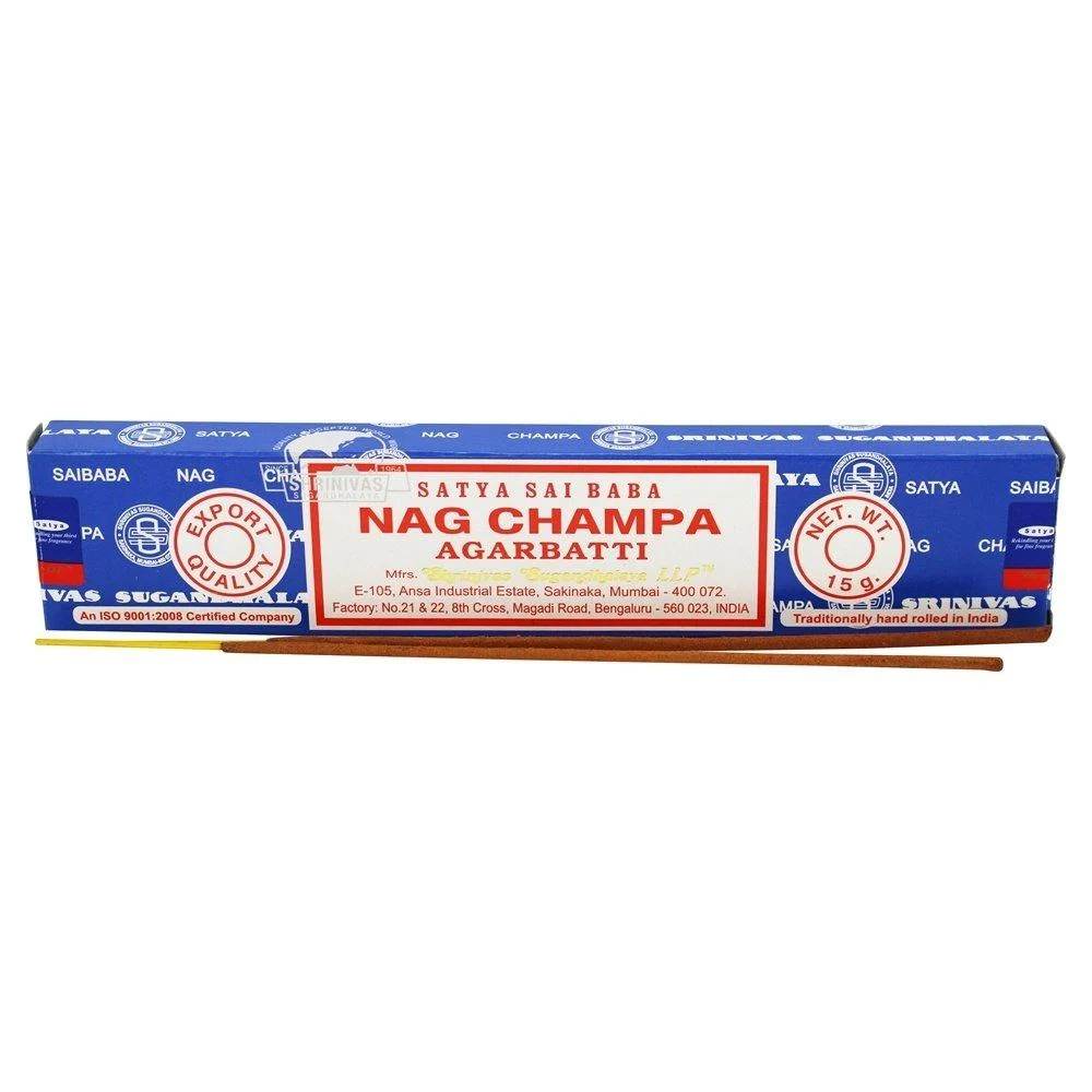 Sai Baba Satya Nag Champa Agarbatti Incense 10 Sticks (15 g)