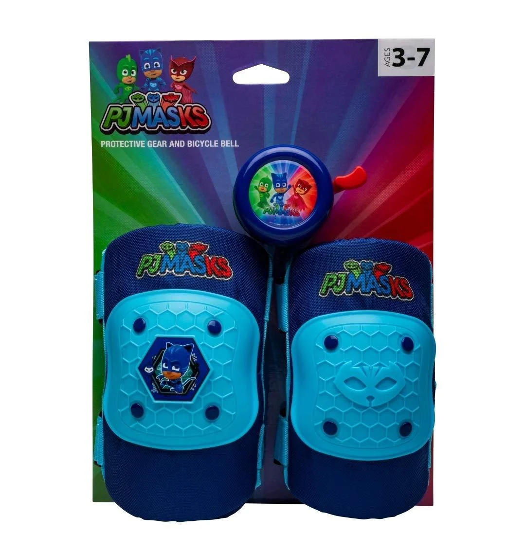 Frogbox PJ Masks Elbow & Knee Pad Set with Bike Bell Value Pack