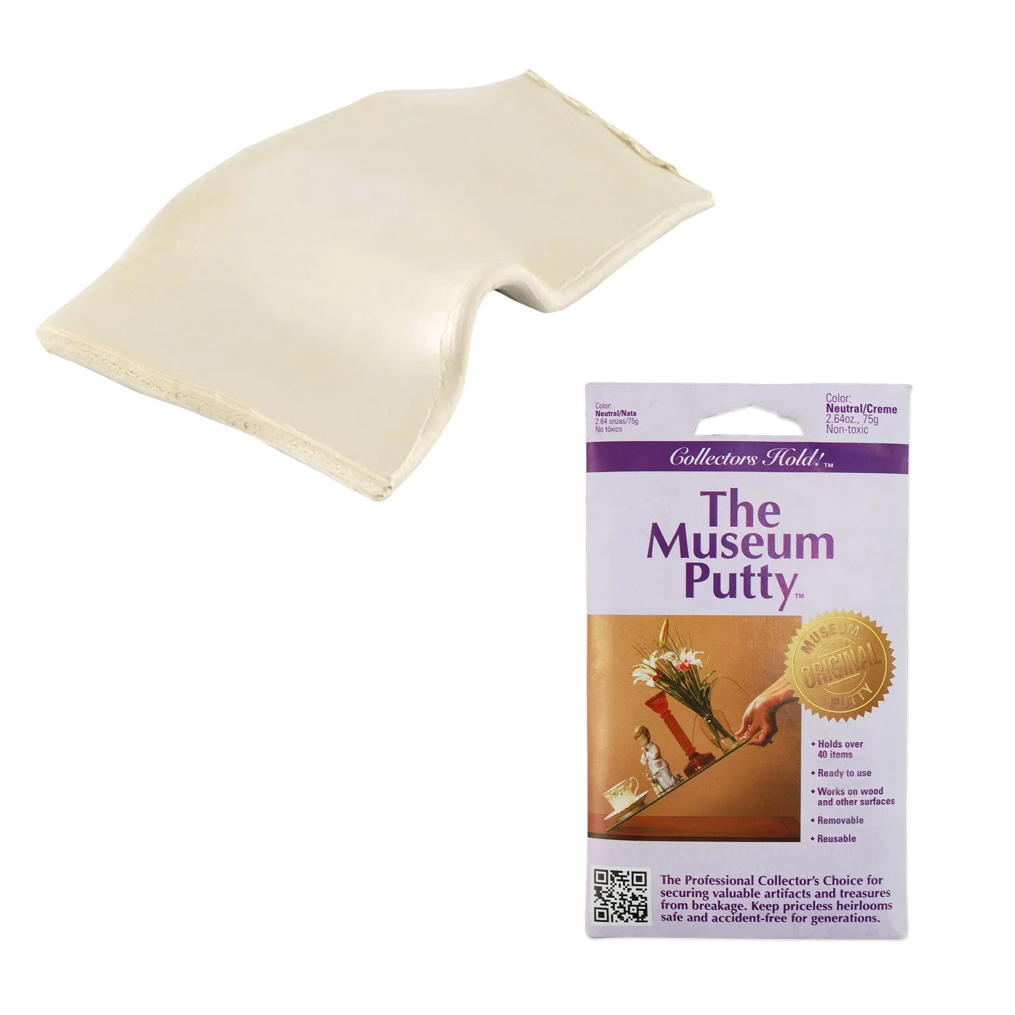 Quakehold! 99111 2.64-Ounce Museum Putty Neutral/Cr me White 1 Pack