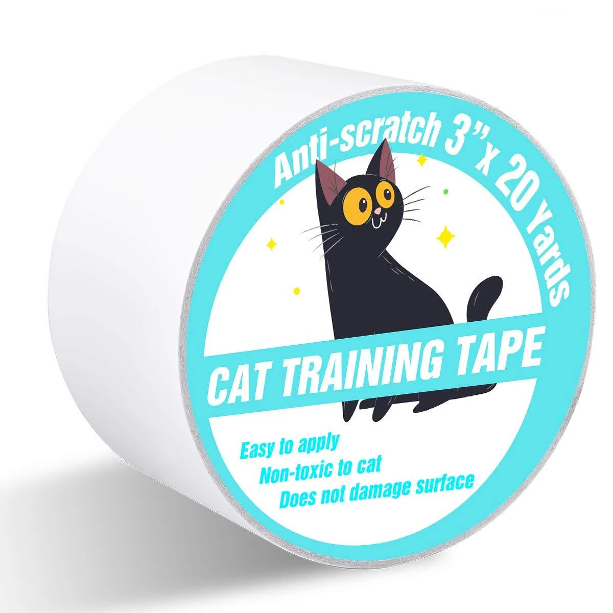Polarduck Anti Cat Scratch Tape, 3 inches x 30 Yards Cat Training Tape, 100% Transparent Clear Double Sided Cat Scratch Deterrent Tape, Furniture Protector for Couch, Carpet, Doors, Pet & Kid Safe 3 Inches X 20 Yards