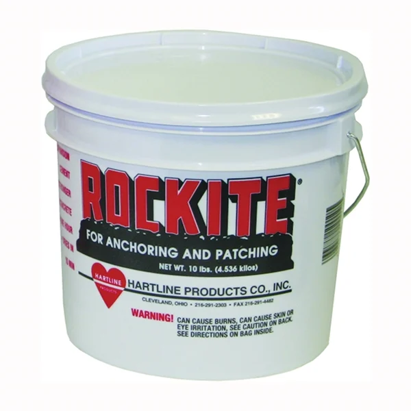 10010 Expansion Cement, Powder, White, 1 hr Curing, 10 lb Pail - Rockite