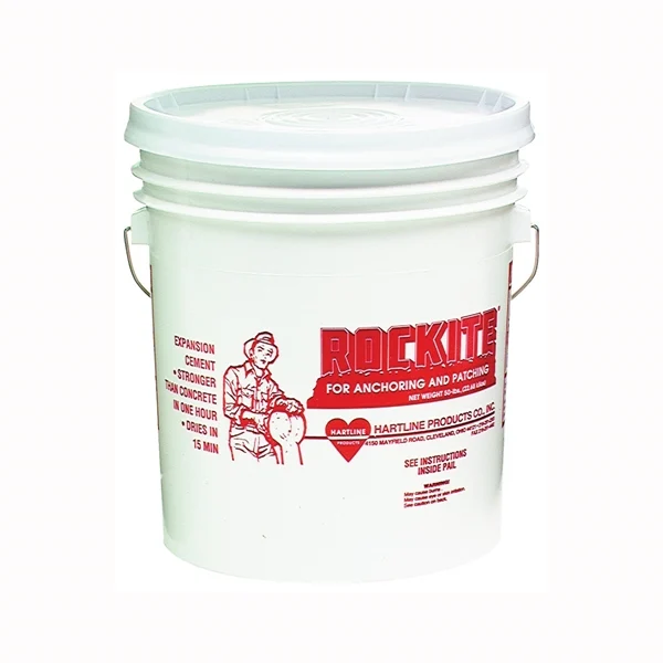 10051 Expansion Cement, Powder, White, 1 hr Curing, 50 lb Pail - Rockite