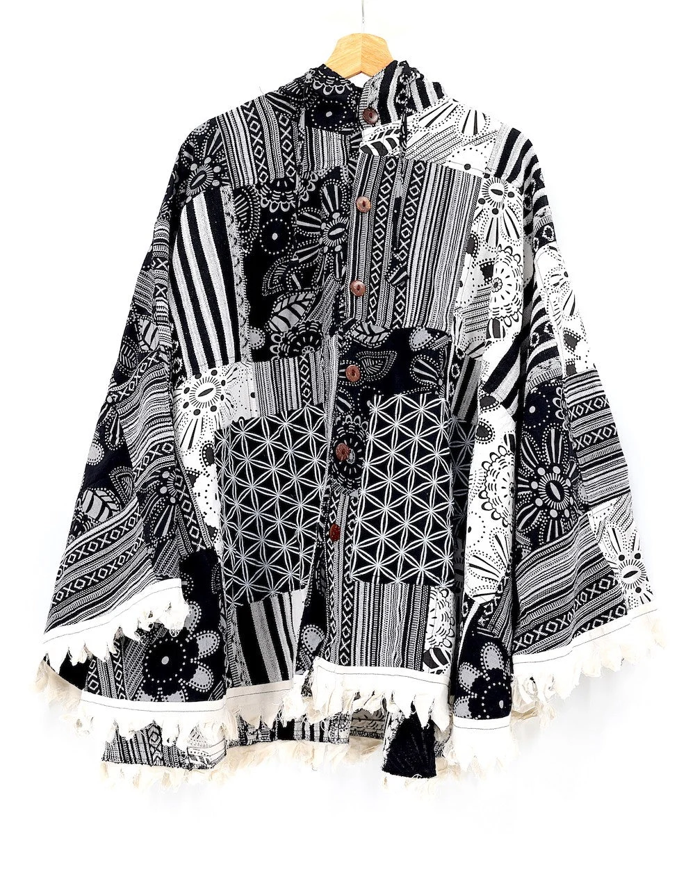 Hippie Overlock Patchwork Poncho - HIMALAYA HANDMADE LLC
