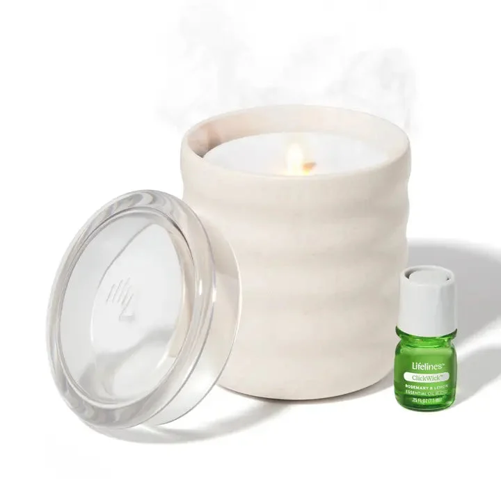 Lifelines™ ClickWick® Flameless Candle Diffuser in Cream (Bubble)