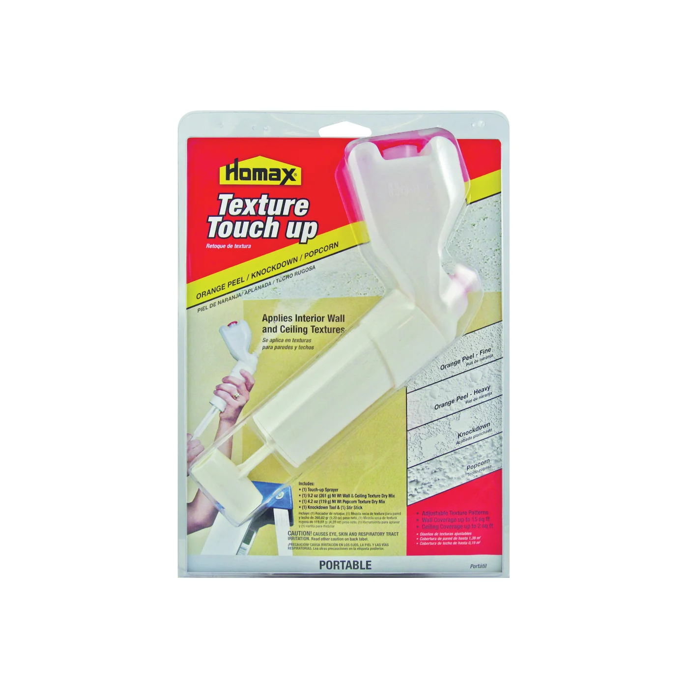 4121 Wall and Ceiling Texture, Slurry, Solvent, 9.2 oz Wall/Ceiling, 4.2 oz Popcorn - Homax