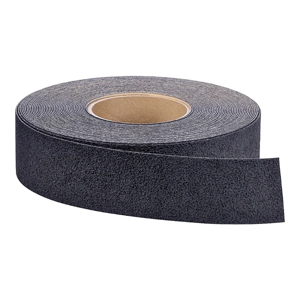 Safety-Walk 7737 Resilient Tread, 60 ft L, 2 in W, Vinyl Backing, Black
