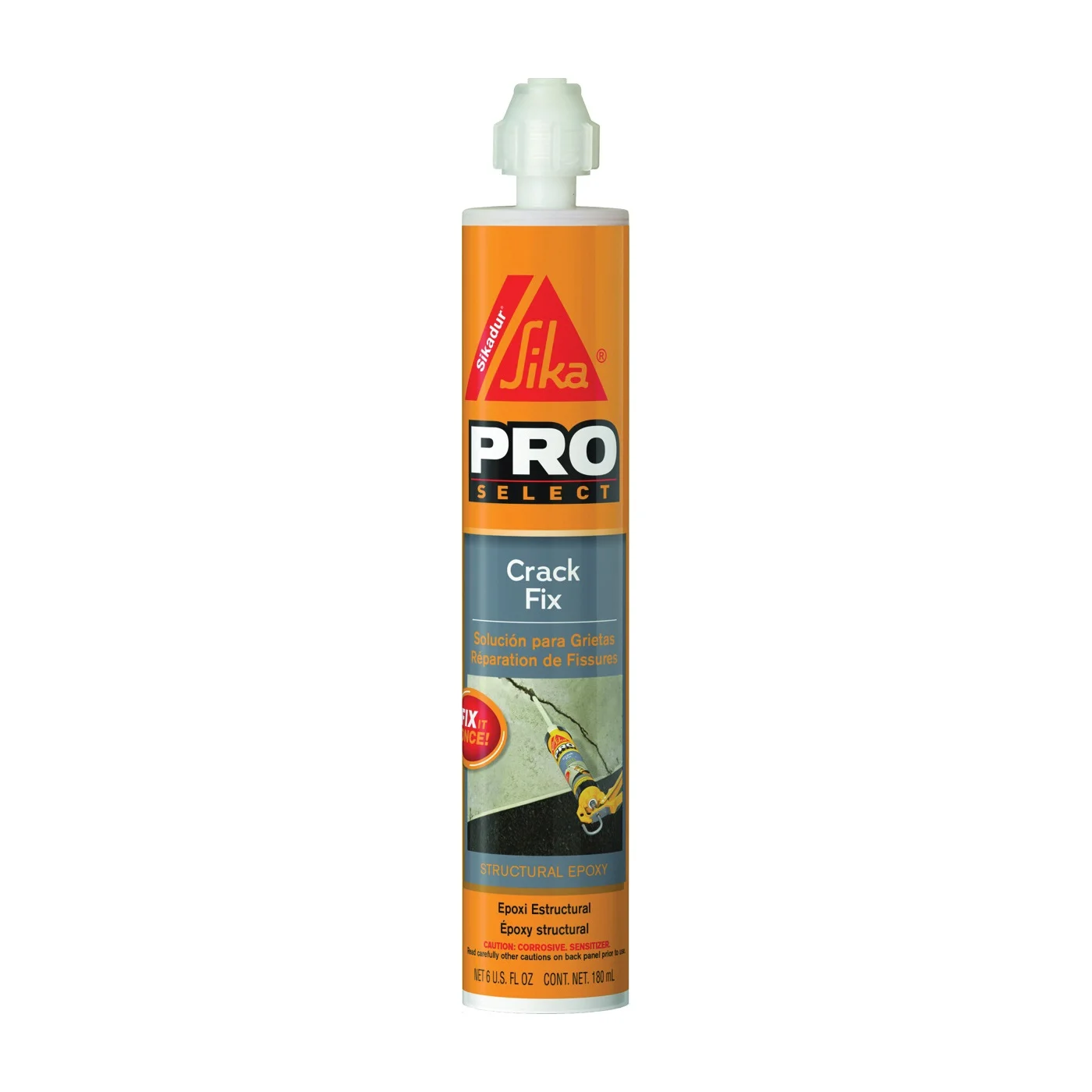 SIKADUR PRO SELECT Series 107655 Crack Fix, Amber, 10 oz Cartridge