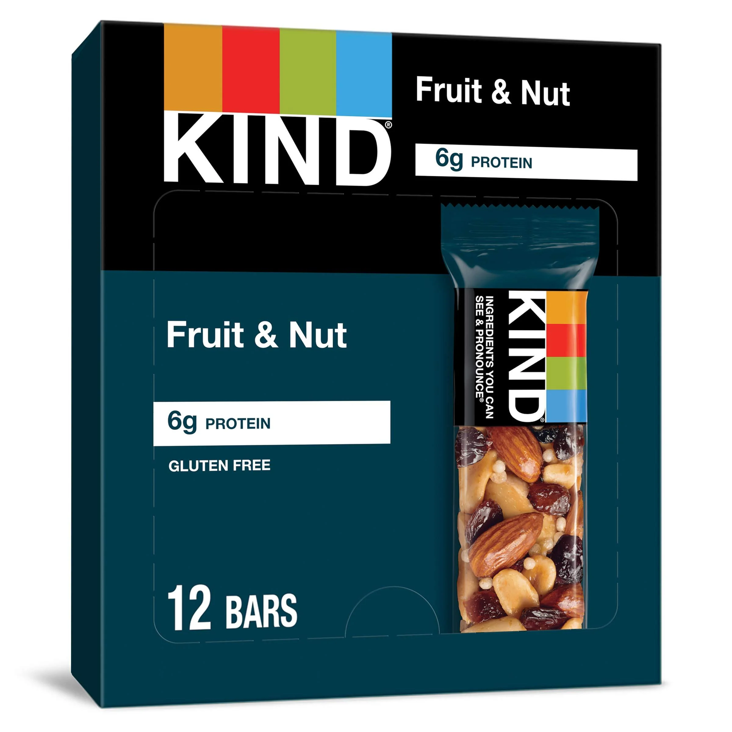 KIND KIND Bars Fruit & Nut Fruit & Nut 12 Count (Pack of 12) Fruit & Nut 12 Count