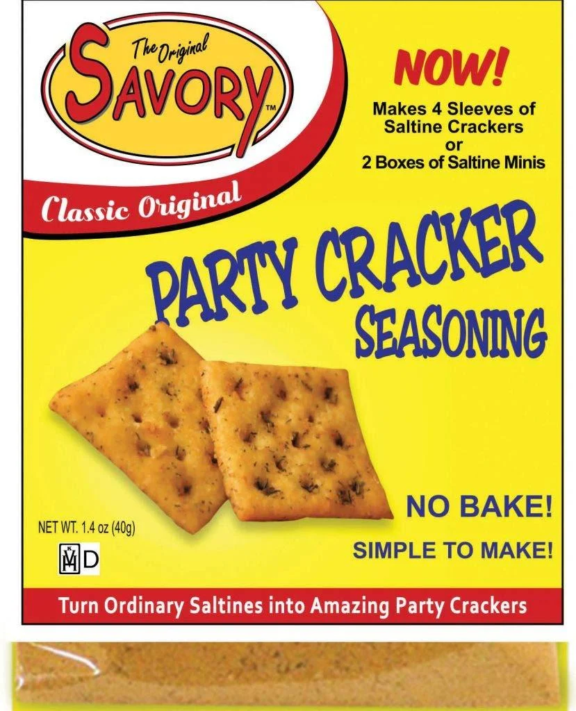 Savory Saltine Seasoning, 1.4 Ounce, Classic Original, 4 Pack Classic Original 1.4 Ounce (Pack of 4) - Savory Fine Foods