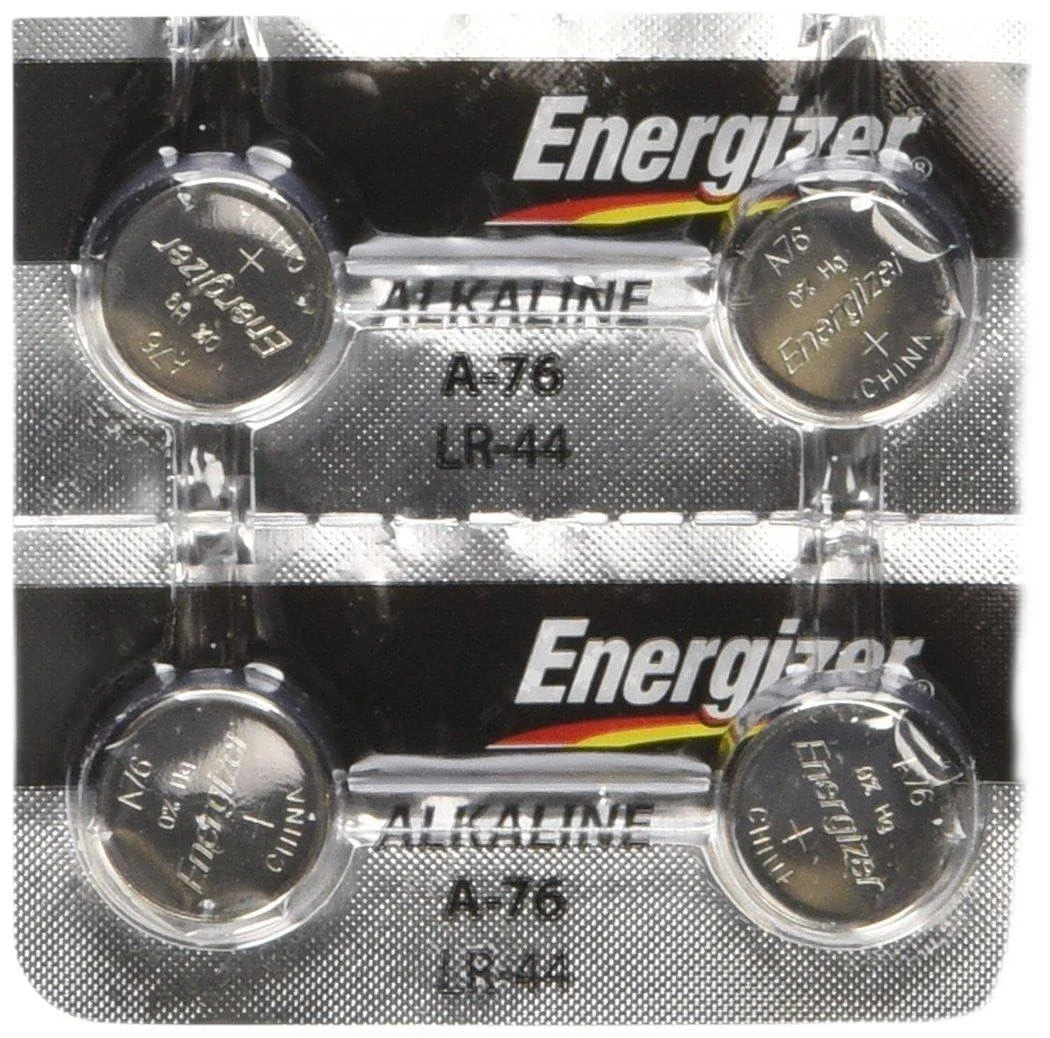 Energizer LR44 1.5V Button Cell Battery x 4 Batteries (Replaces: LR44 CR44 SR44 357 SR44W AG13 G13 A76 A-76 PX76 675 1166a LR44H V13GA GP76A L1154 RW82B EPX76 SR44SW 303 SR44 S303 S357 SP303 SR44SW) "Energizer Brand Name Batteries" 4 Count (Pack of 1)