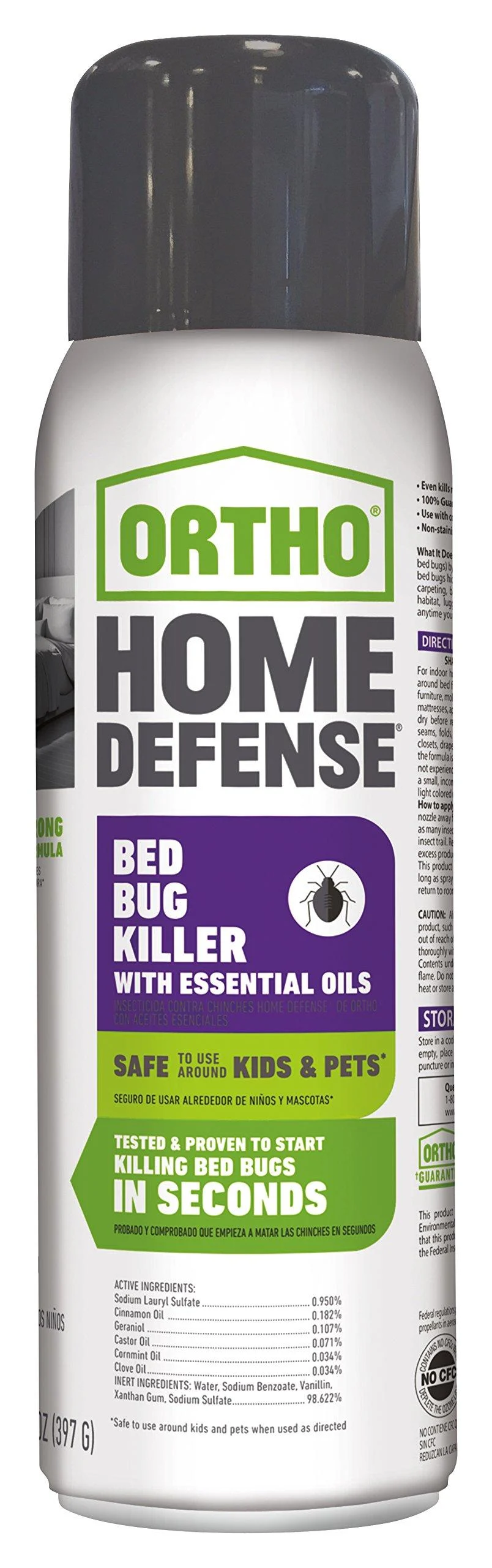 Ortho Home Defense Bed Bug Killer with Essential Oils Aerosol 14 OZ 14 oz. Bed Bug