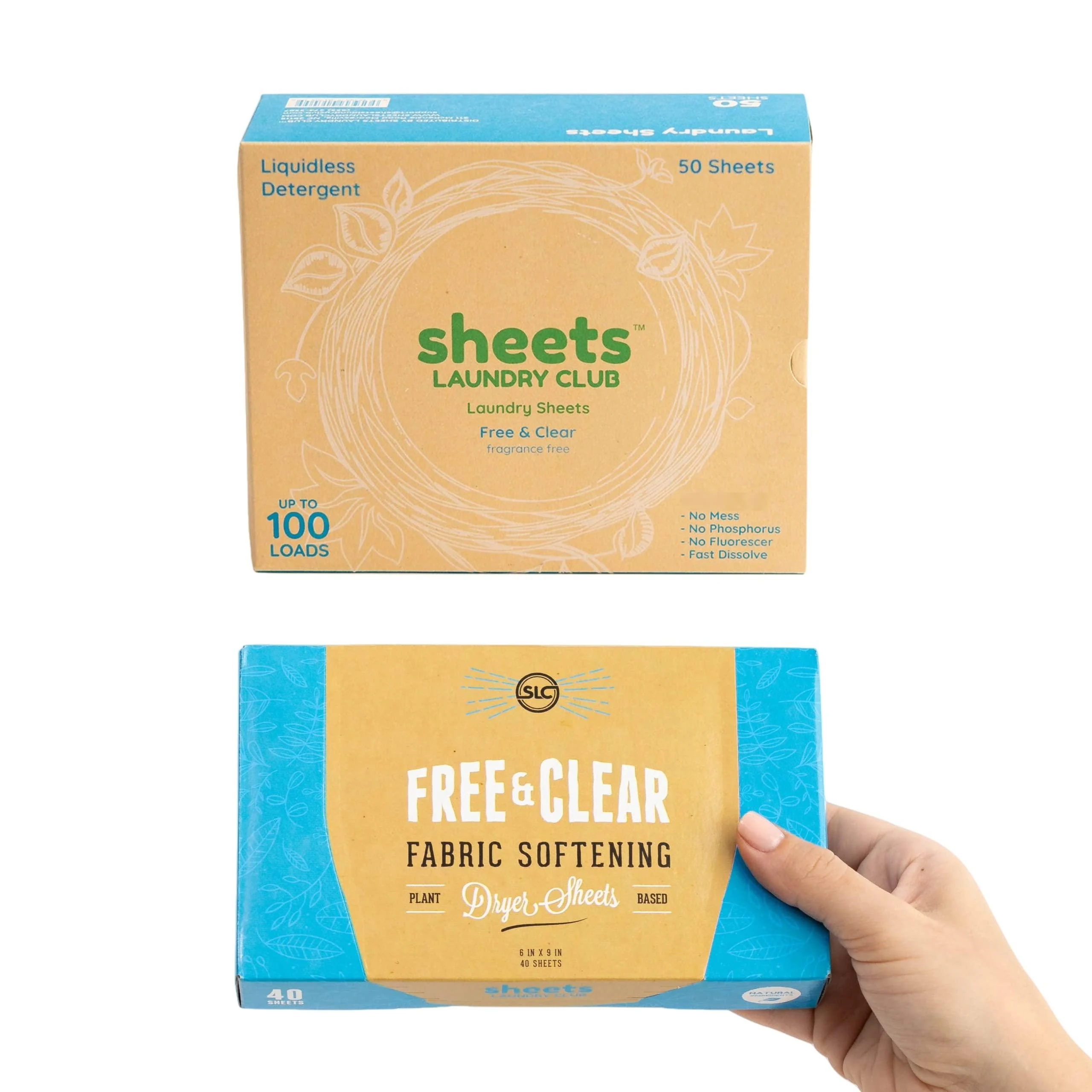 Sheets Laundry Club Laundry Detergent Sheets (Free & Clear Laundry & Dryer Sheets)