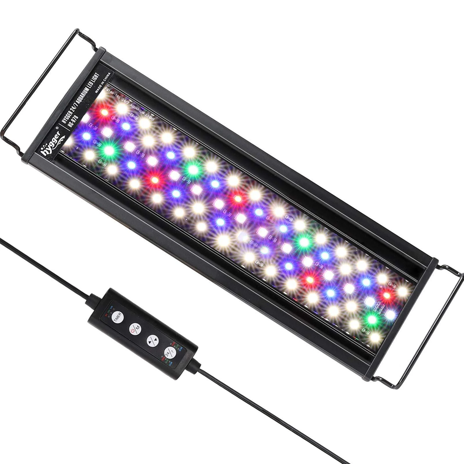 hygger Advanced LED Aquarium Light with Timer 24/7 Lighting Cycle & DIY Mode Full Spectrum Fish Tank Light for 12-17 in Freshwater Planted Tank 12"- 17"(14W)