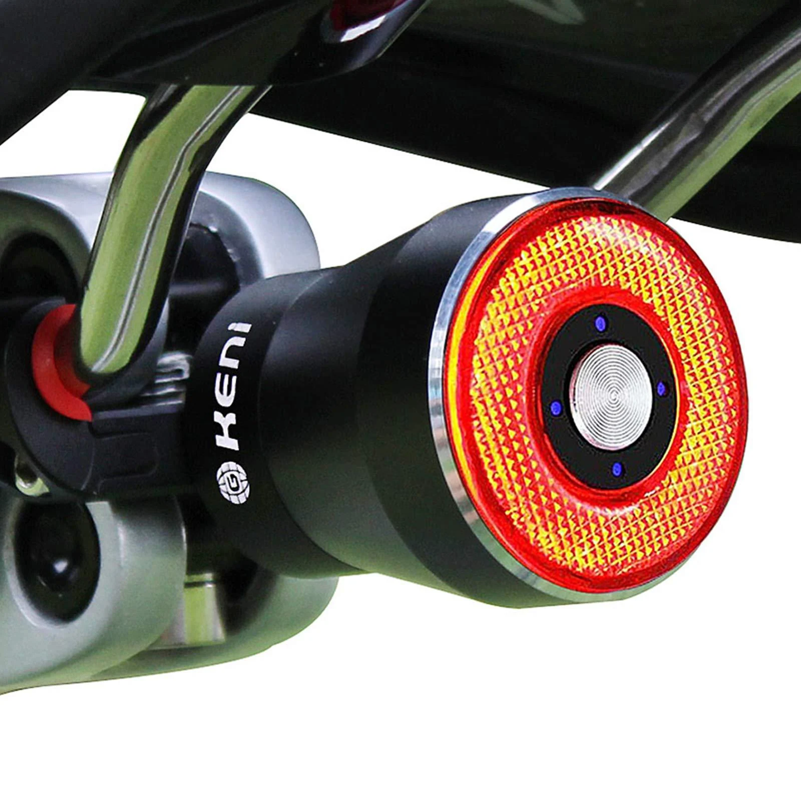 G Keni Smart Bike Tail Light, Brake Sensing Rear Lights, Auto On/Off, Waterproof, USB Rechargeable, Ultra Bright LED Warning Back Bicycle Flashlight, Cycling Safety Accessories Circle