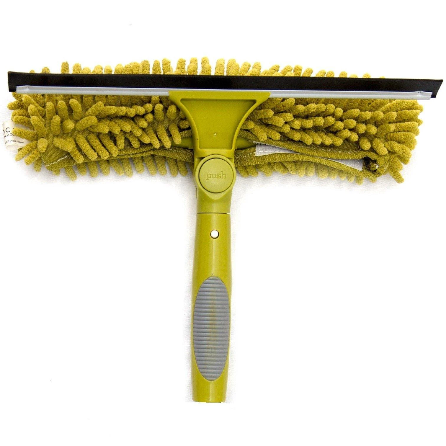 DocaPole Window Squeegee and Scrubber Combo Attachment, 3 Squeegee Blades Included, Compatible with Any DocaPole One Button - Single Pivot