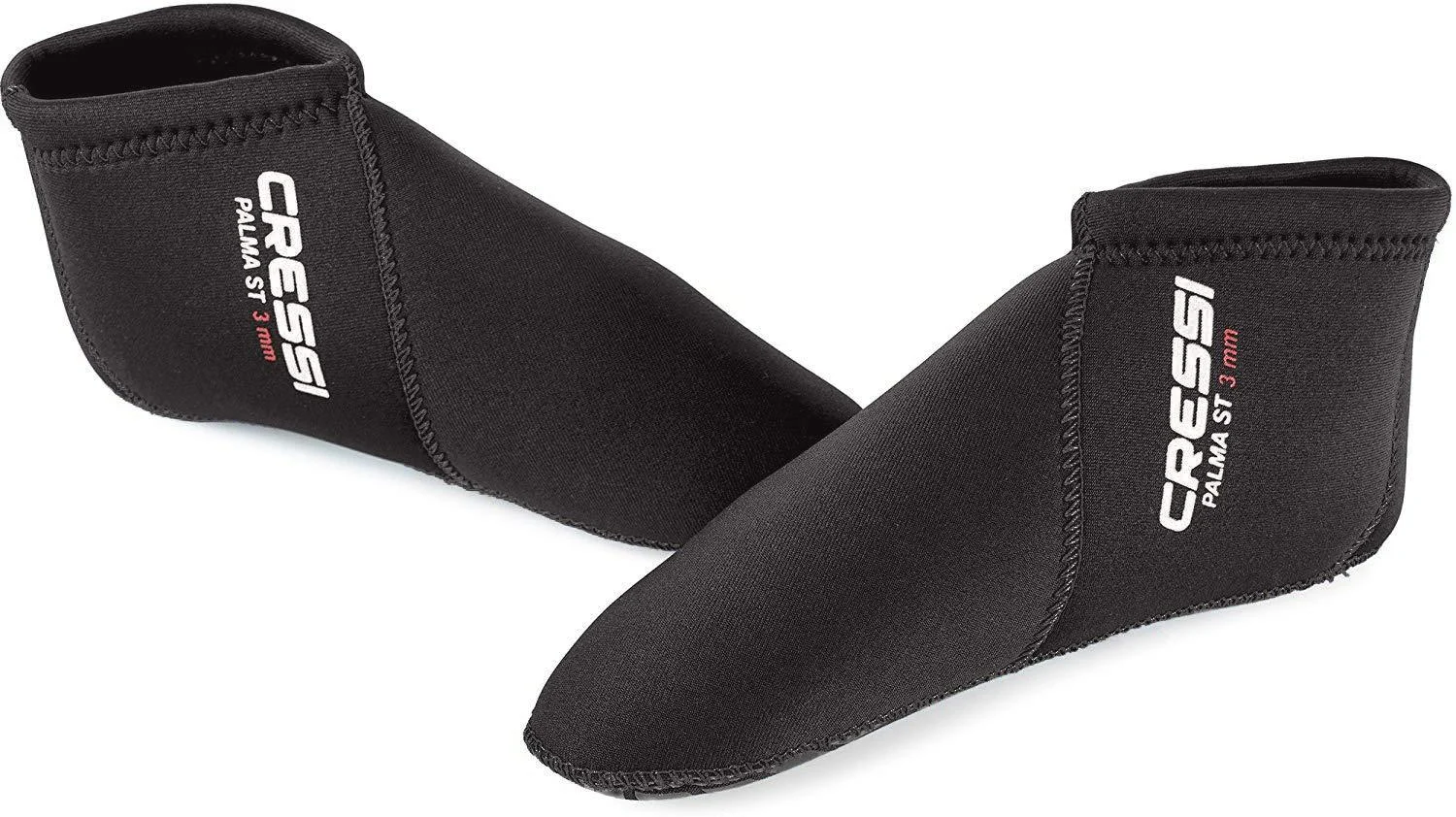 Short Premium Neoprene Diving Socks 3mm | PALMA ST by Cressi: quality since 1946 Small-Medium Black/Black