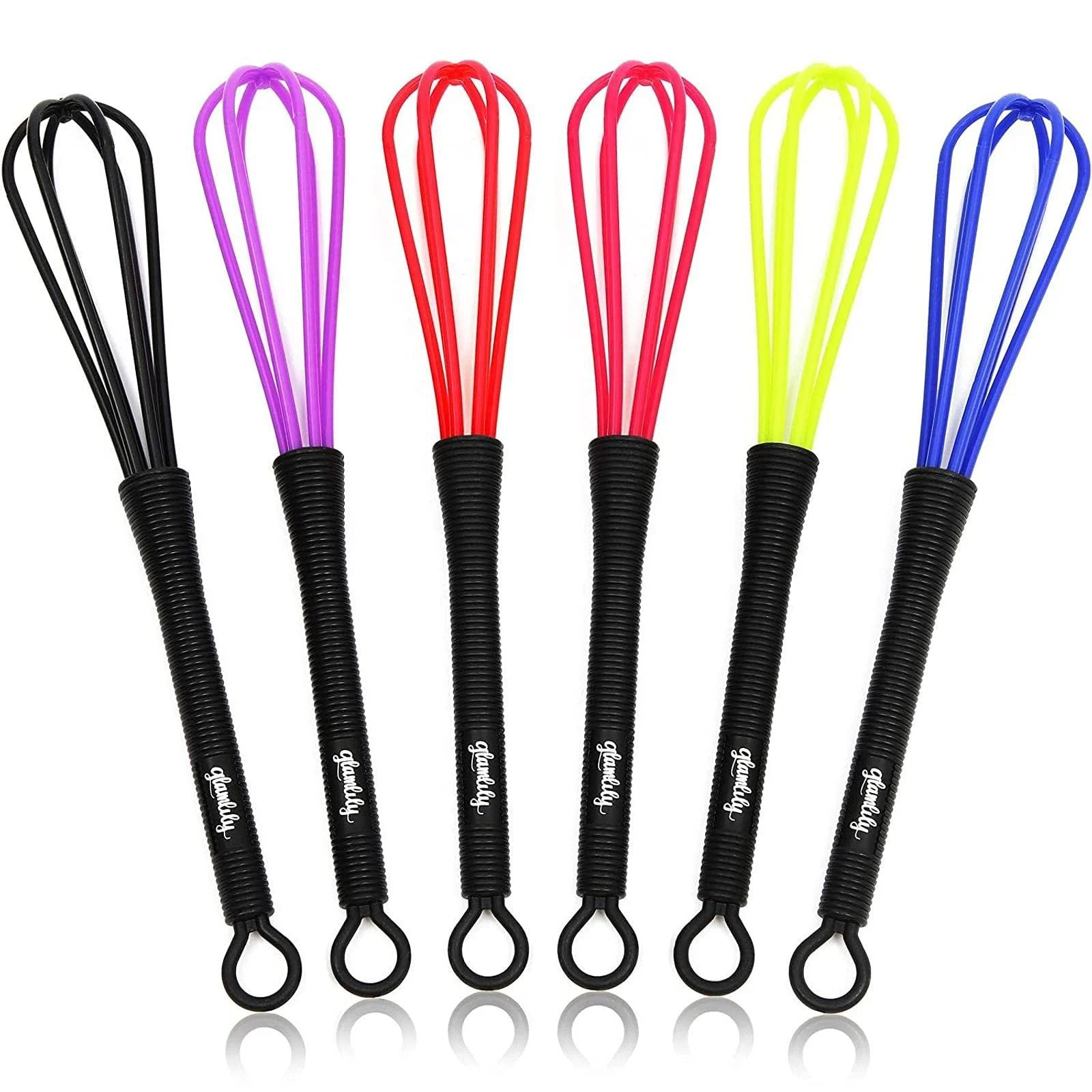 Mini Whisks for Hair Dye Color Mixing (7 x 1.2 In, 6-Pack)