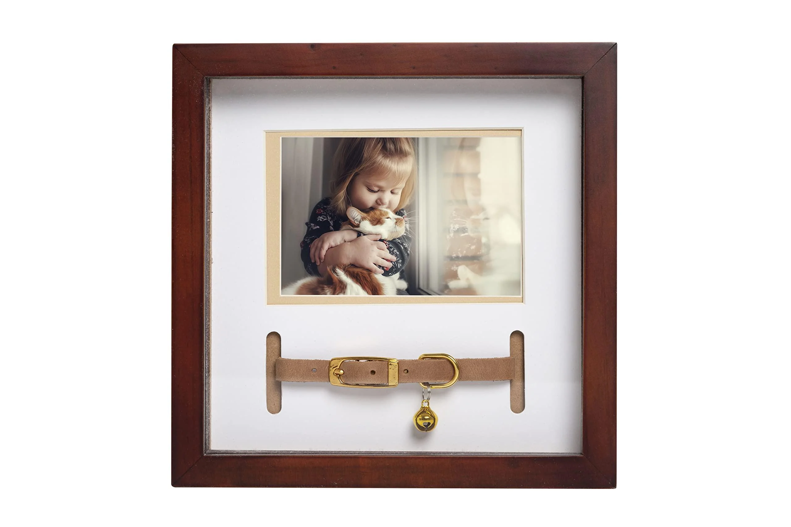 Pearhead Pet Collar Keepsake Picture Frame Espresso Collar Frame