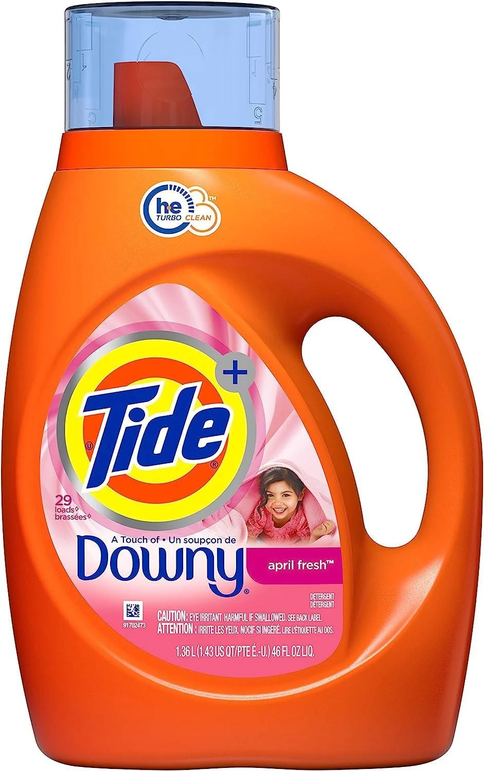 Tide Plus A Touch of Downy Liquid Laundry Detergent April Fresh 46 fl oz 29 loads