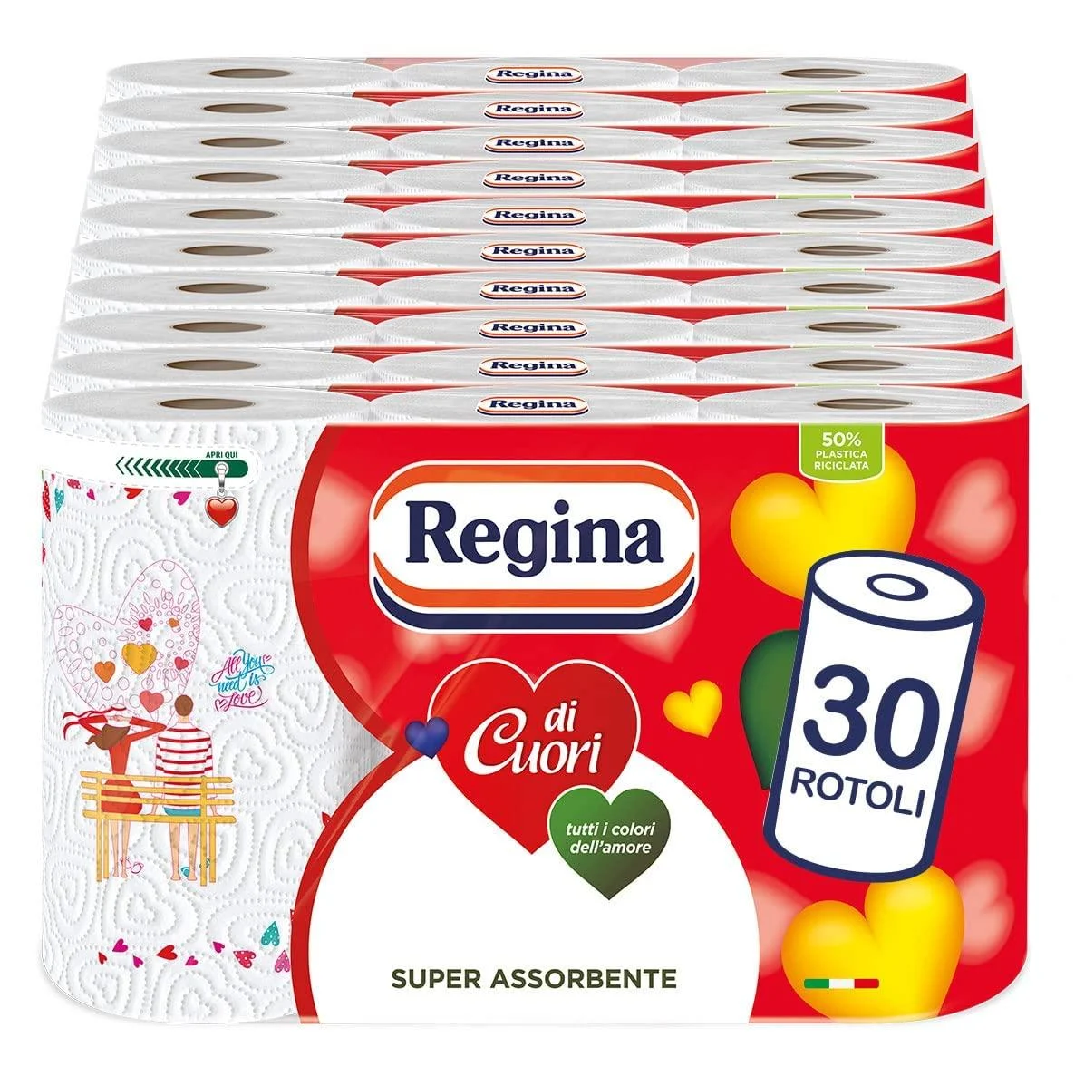 Regina di Cuori kitchen paper 30 rolls 30 pieces (1 pack)