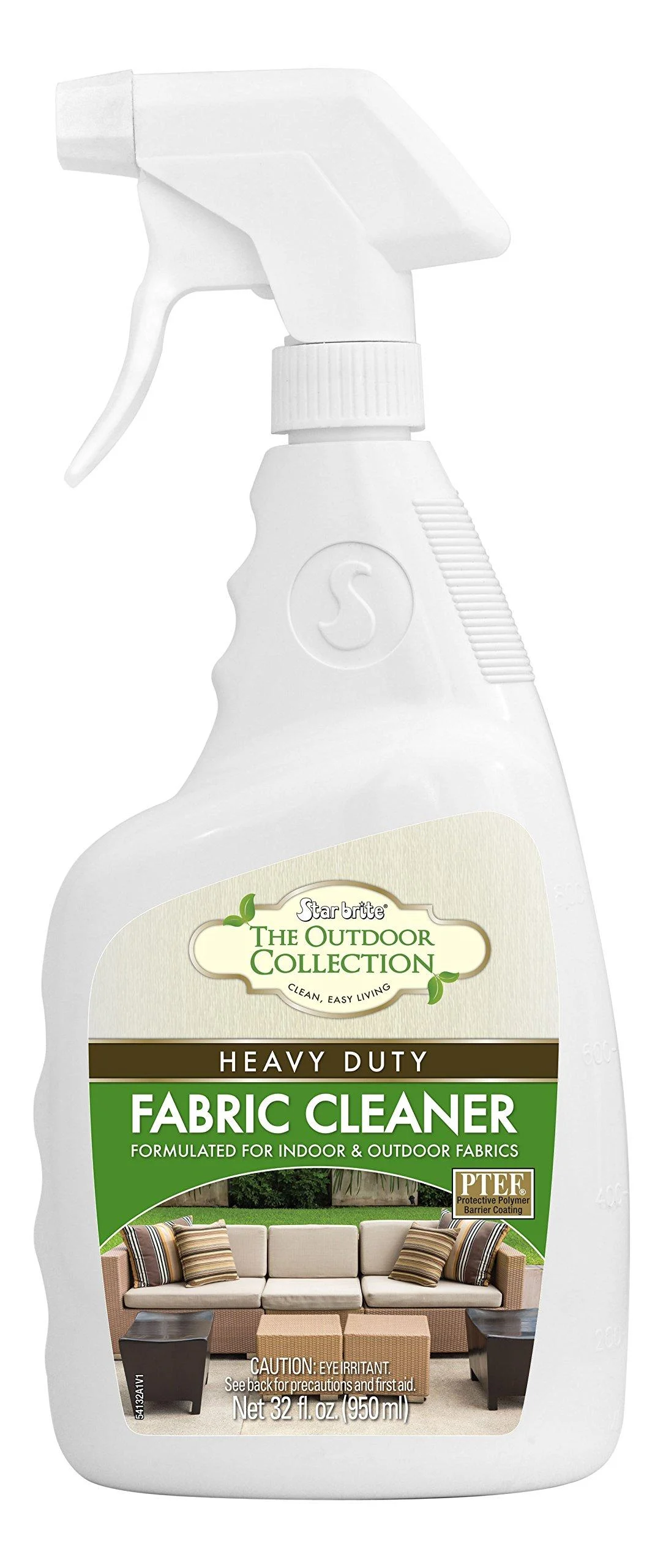 STAR BRITE Outdoor Collection Fabric Cleaner Spray - Ultimate Stain Remover for Outdoor & Patio Fabrics - Protects Against Future Stains UV Damage & Fading - 32 OZ (054132)