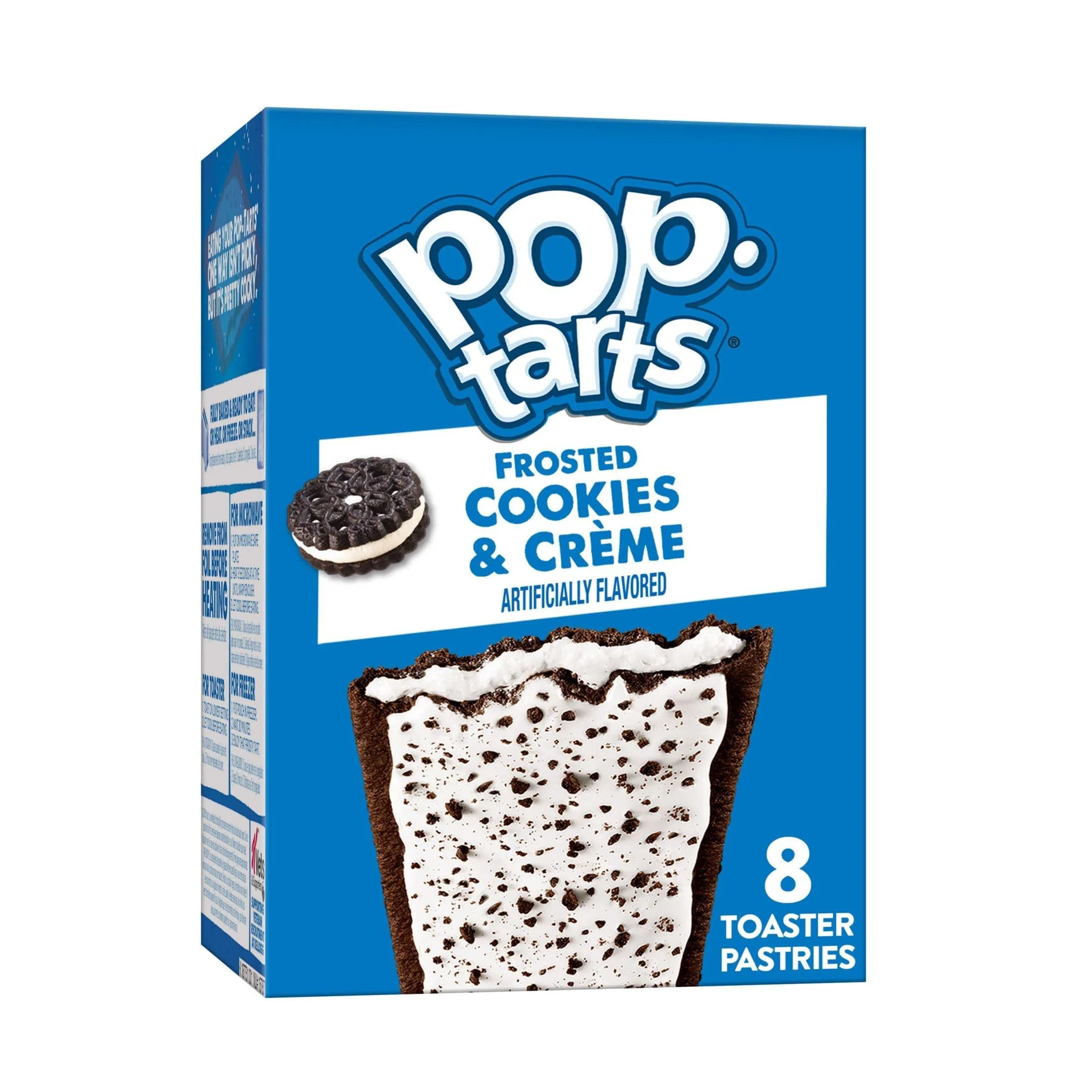 Pop-Tarts Toaster Pastries, Breakfast Foods, Kids Snacks, Frosted Cookies and Creme, 13.5oz Box (8 Pop-Tarts)
