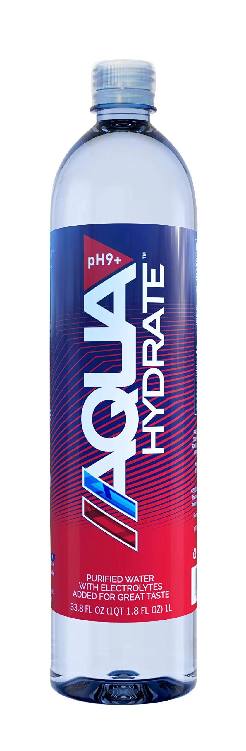 AQUAhydrate Electrolyte Enhanced Water Ph9+, 33.8 Fl. Oz (Pack of 12) 33.8 Fl Oz (Pack of 12)