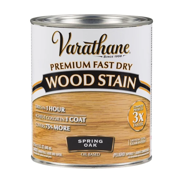 262004 Wood Stain, Translucent, Spring Oak, Liquid, 1 qt, Can - Varathane