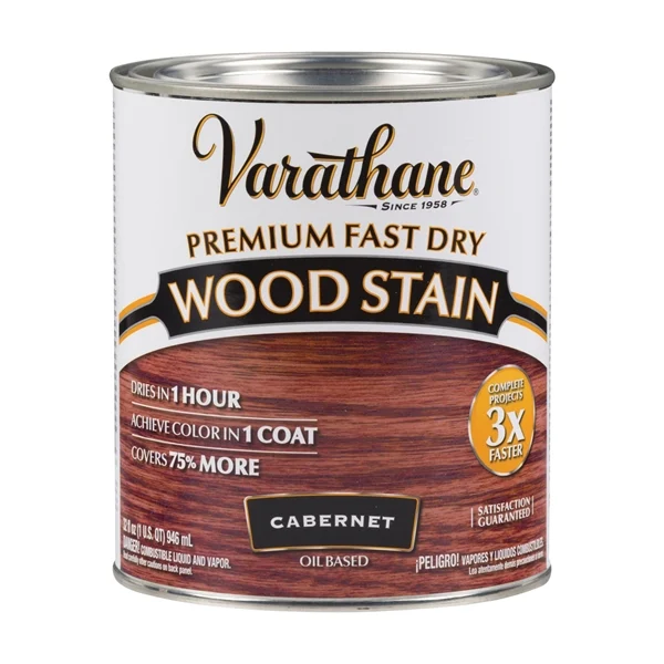 262016 Wood Stain, Translucent, Cabernet, Liquid, 1 qt, Can - Varathane