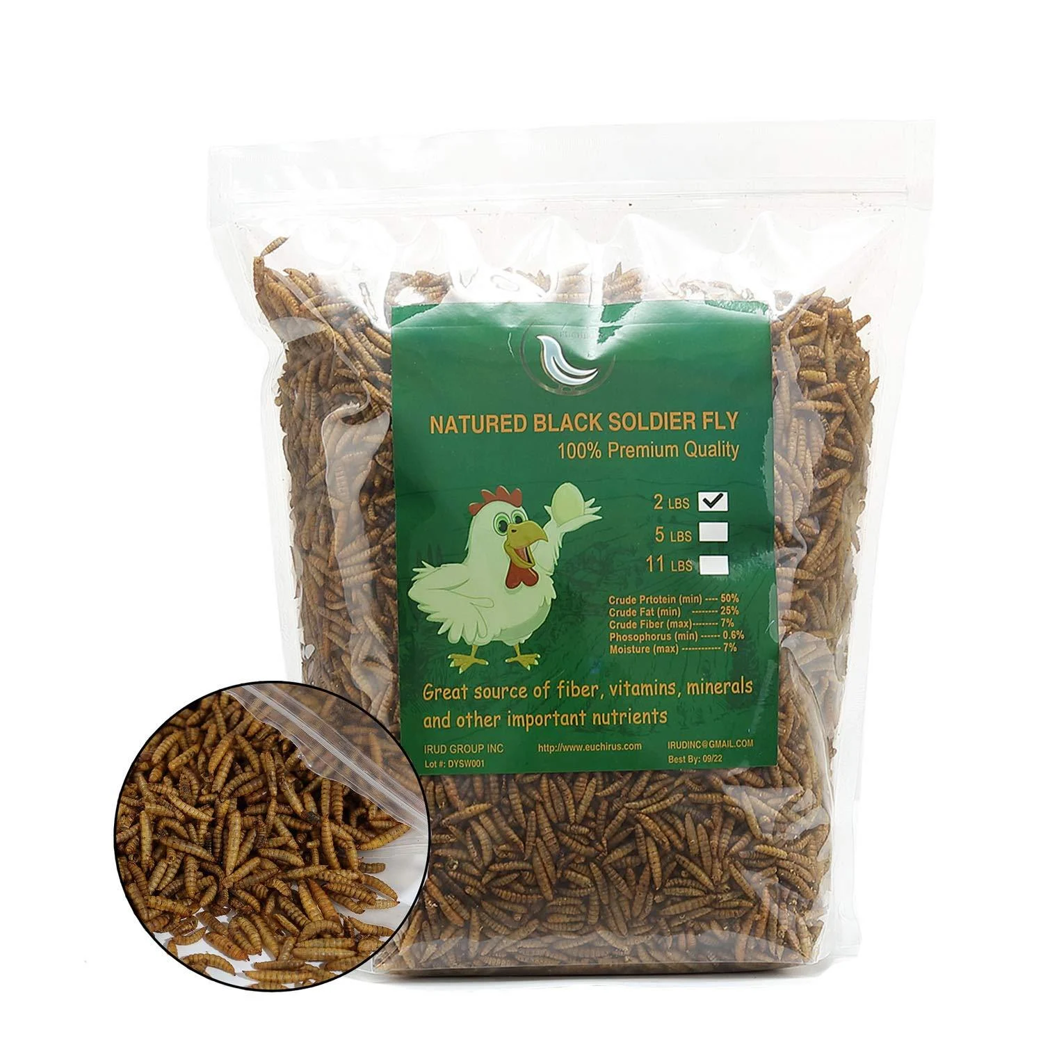 WAMSOFT Non-GMO Dried Mealworms 100% Natural Large Size No MoistureTreats for Birds Chickens Hedgehog Hamster Fish Reptile Turtles