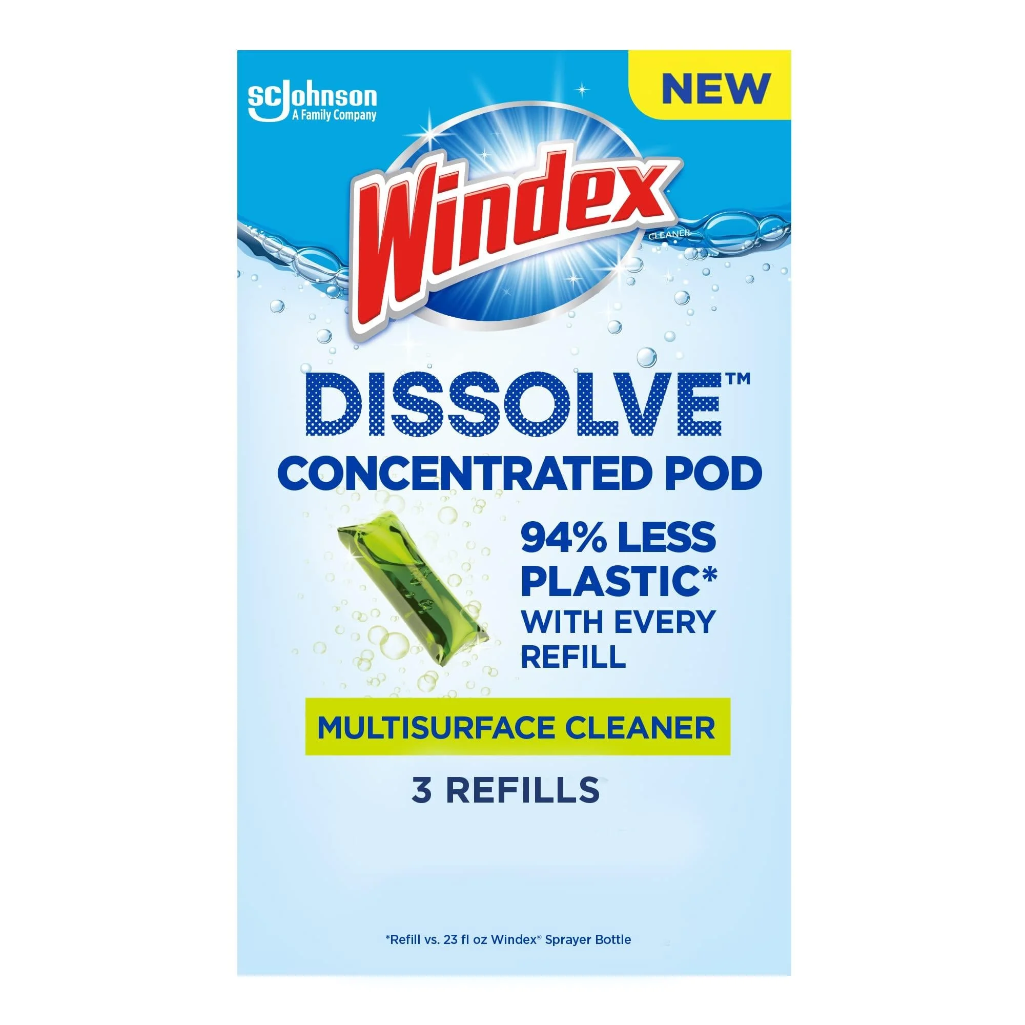 Windex Dissolve Concentrated Pods Multisurface Cleaner 3 Concentrated Dissolvable Refill Pods Refills