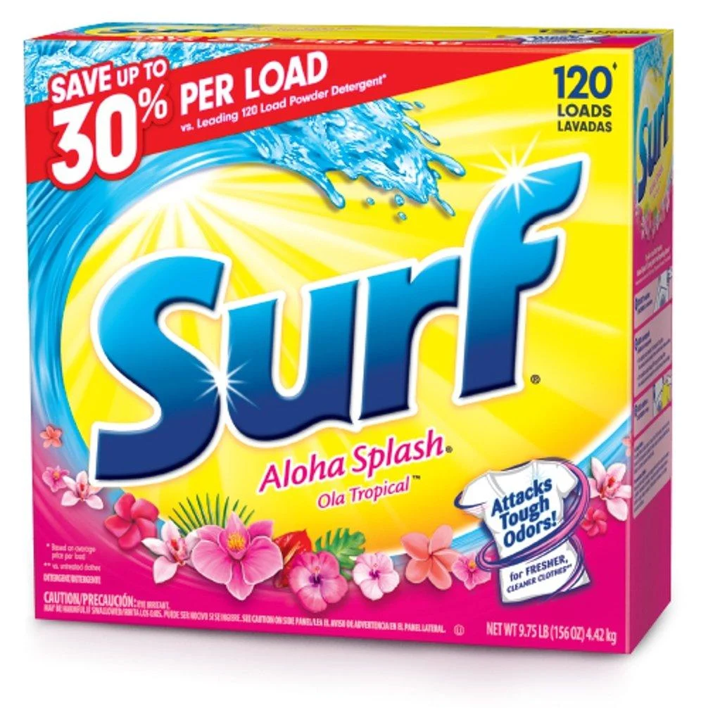 Surf Powder Laundry Detergent Aloha Splash 156 Ounce 120 Loads