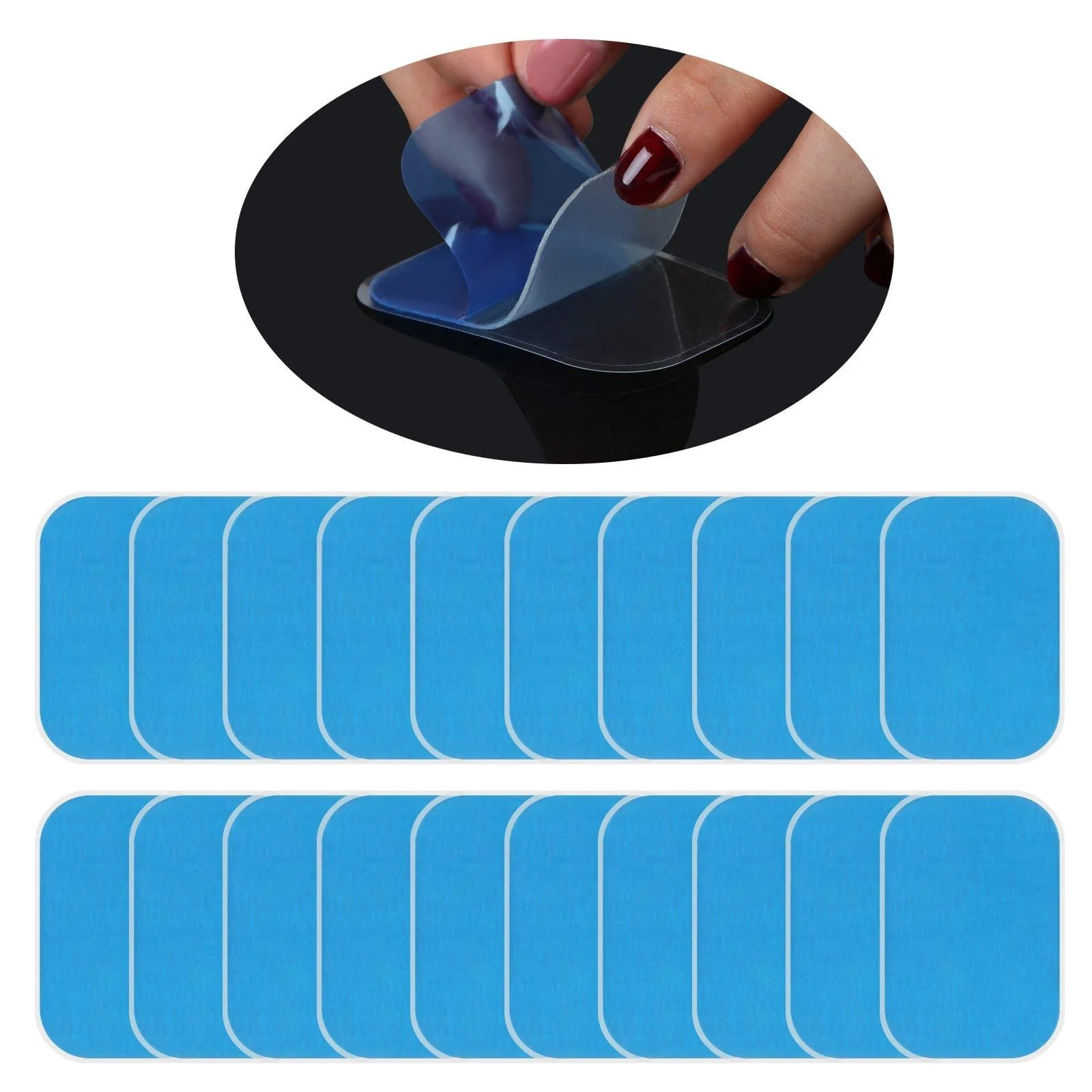 LIHAO 20x Gel Pads EMS Adhesive Pads for Abdominal Muscle Abs Trainer Replacement Pad for Electrostimulation Abdominal Muscle Trainer