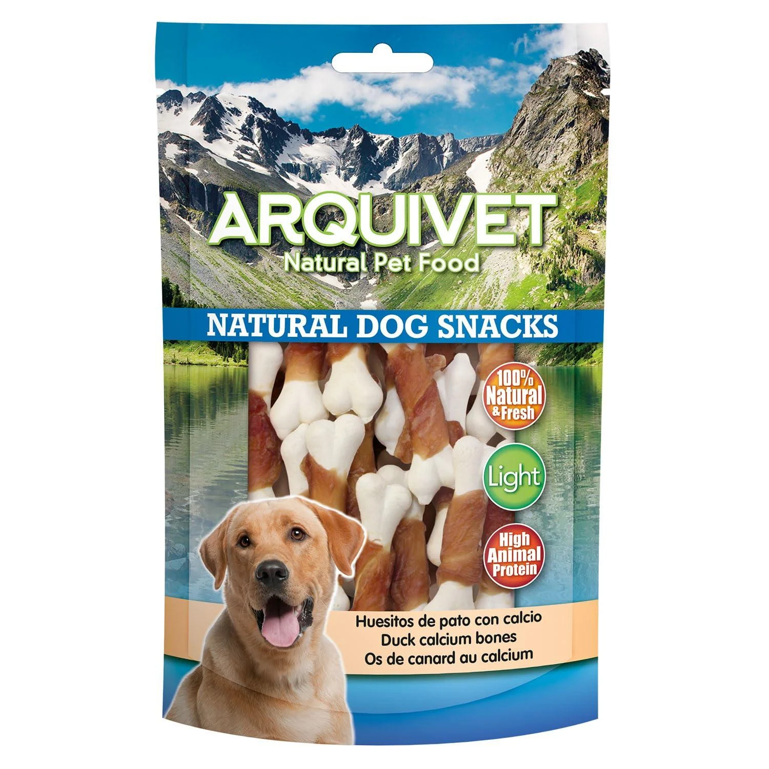 ARQUIVET Duck bones with calcium - 100 g - canines prizes and awards - complementary food