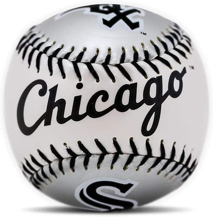 Franklin Sports MLB Unisex-Adult MLB Team Logo Soft Baseballs - One Size - Team Color - Chicago White Sox