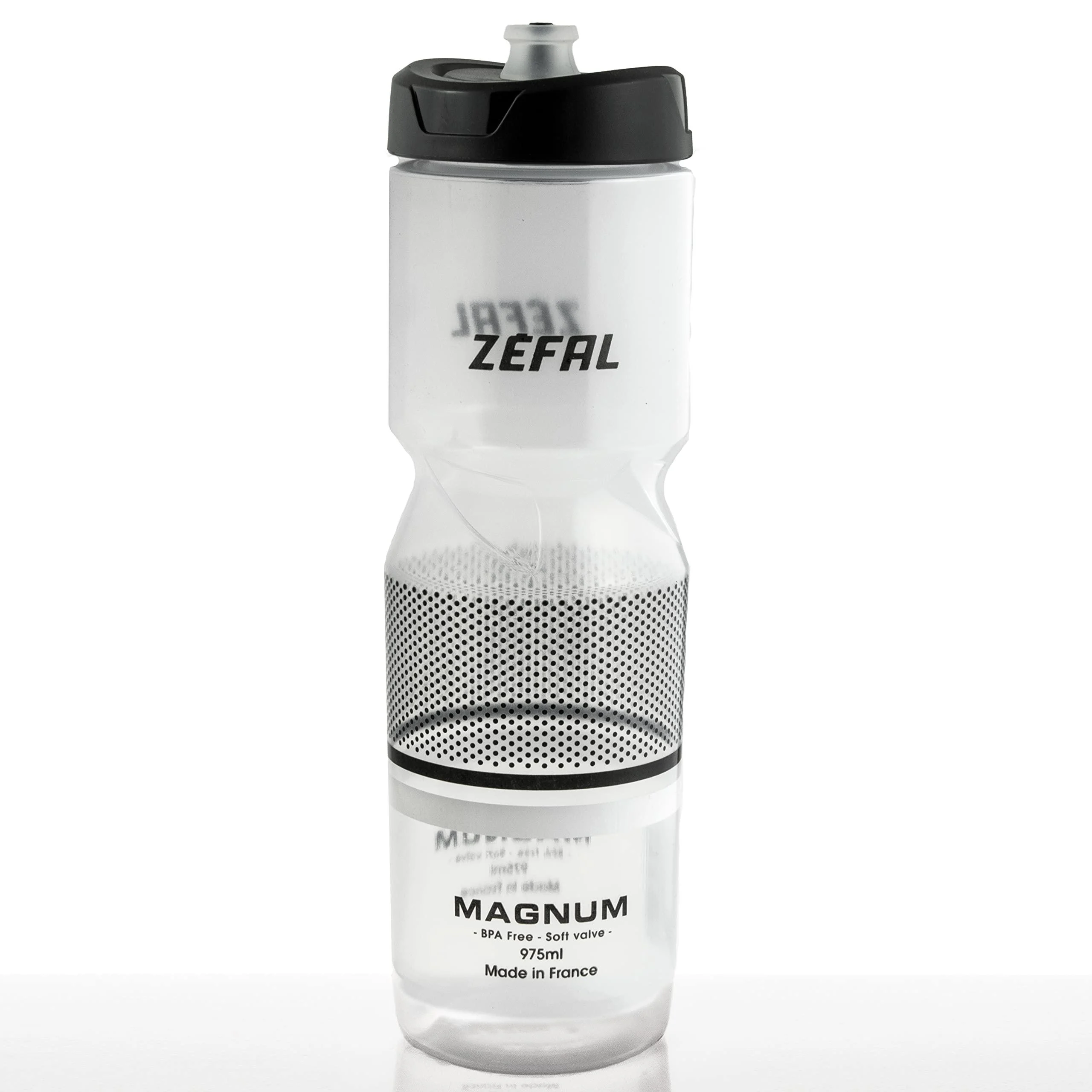 Zefal Magnum Soft Water Bottle, Translucent, 975 ml Single