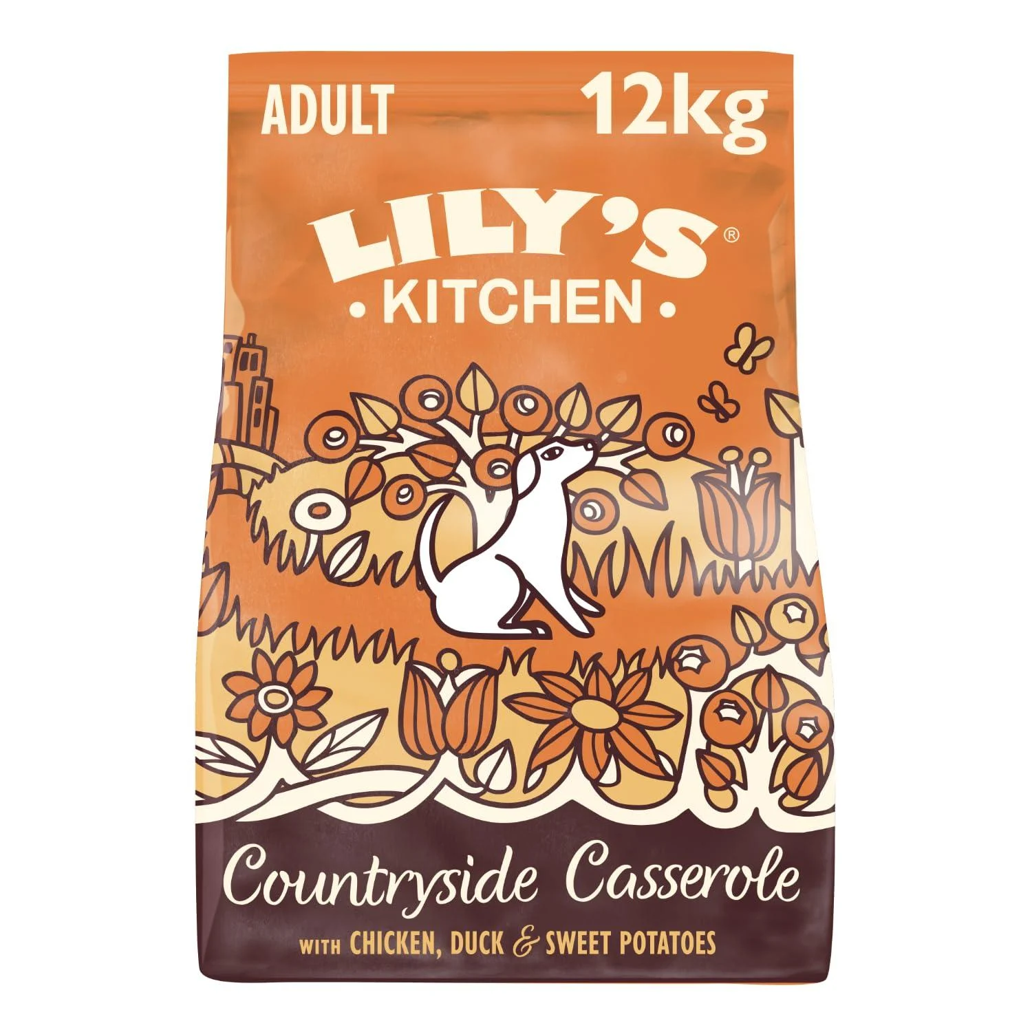 Lily's Kitchen Made with Natural Ingredients Dry Food for Adult Dogs Chicken & Duck Grain Free Recipe 12kg Bag