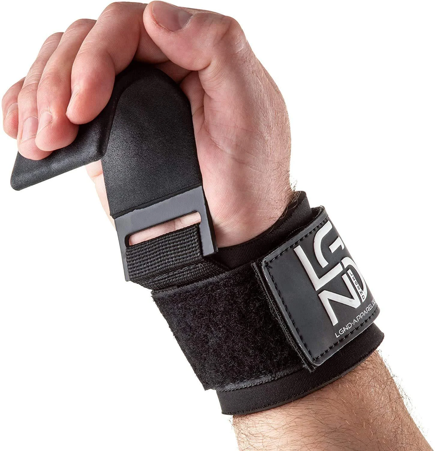 Legend Power Pulling Hook for Professionals - Pulling Aid with Hook - Neoprene & Velcro Fastener - Set of 2 Black