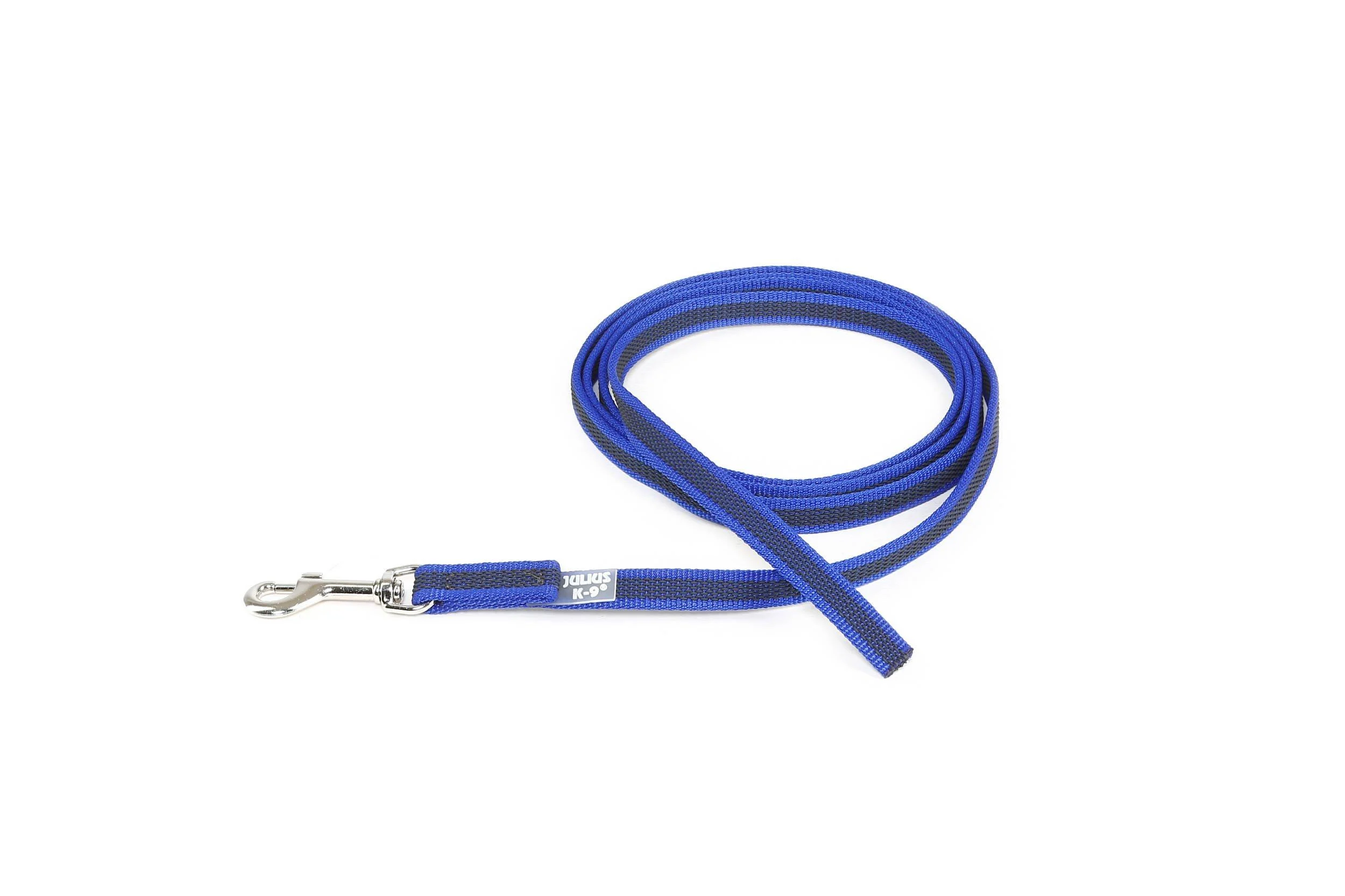 IDC Color & Gray rubberized leash 14 mm x 2 m without loop blue-grey Blue-grey 14 mm x 2 m (without loop)
