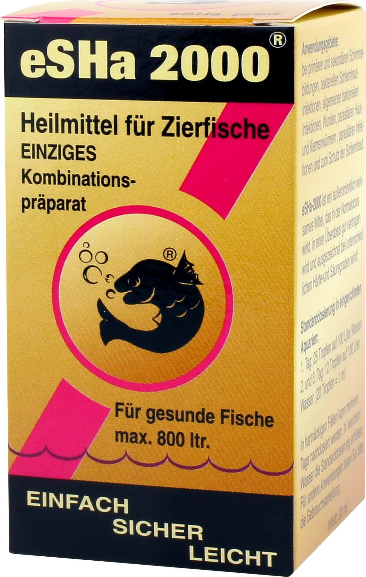 Esha 2000 Fungus Finrot and Bacteria Treatment 20ml - Packaging May Vary 20 ml (Pack of 1)