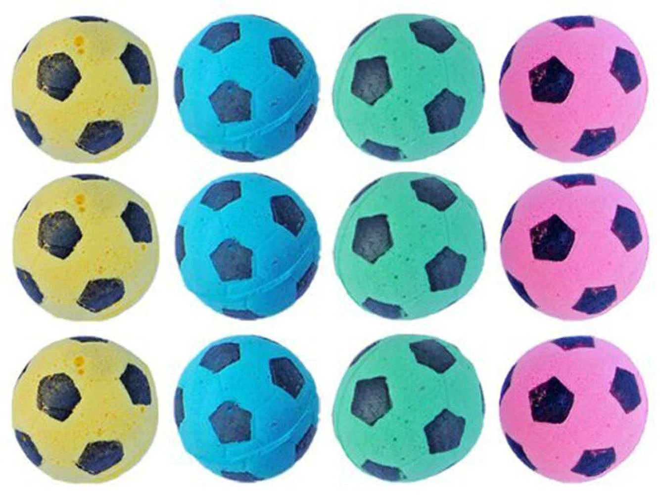 PETFAVORITES Foam Soccer Balls Cat Toys 12 Pack