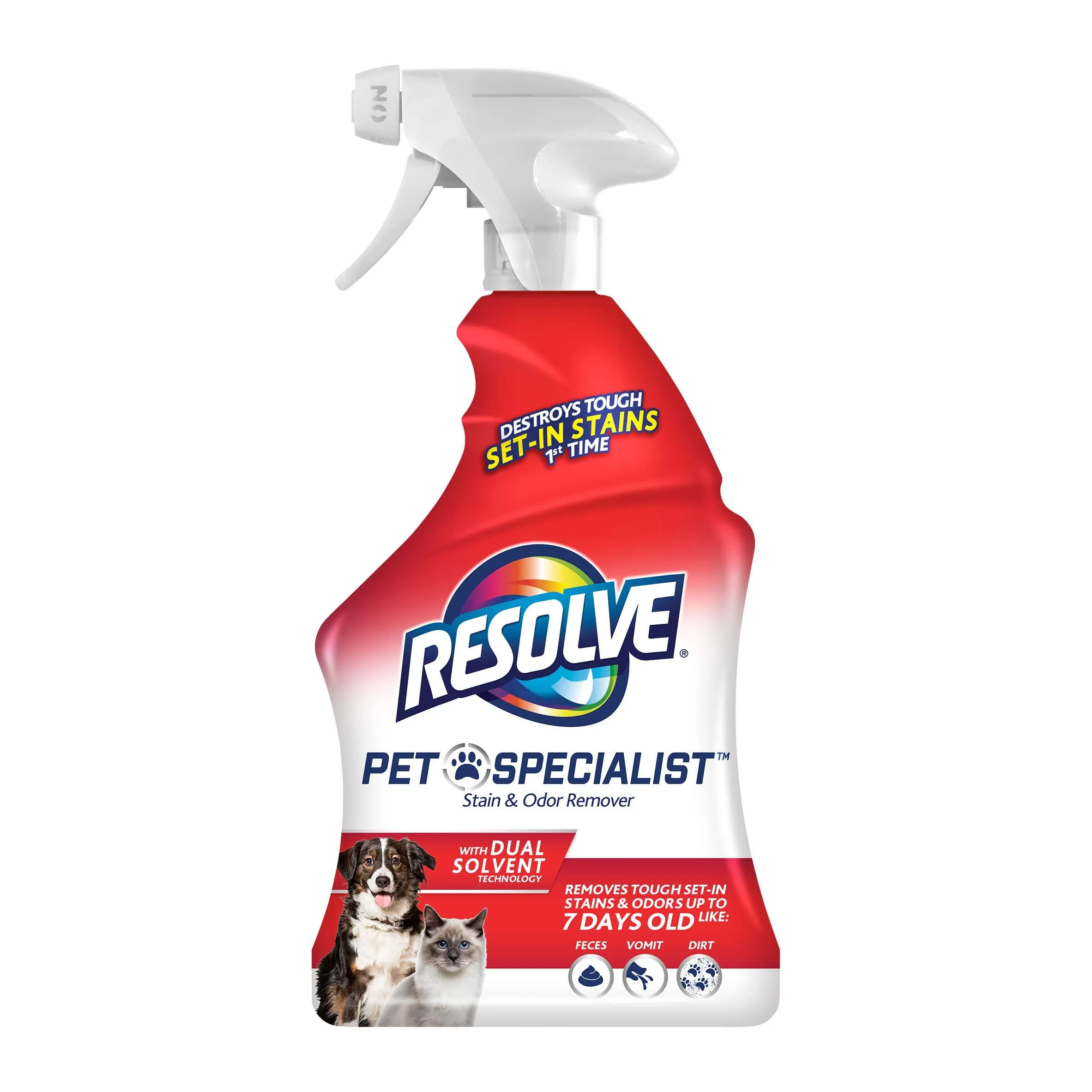 Resolve Pet Specialist Carpet Cleaner, Stain Remover and Odor eliminator trigger, Floor and Upholstery Cleaner, 32 oz