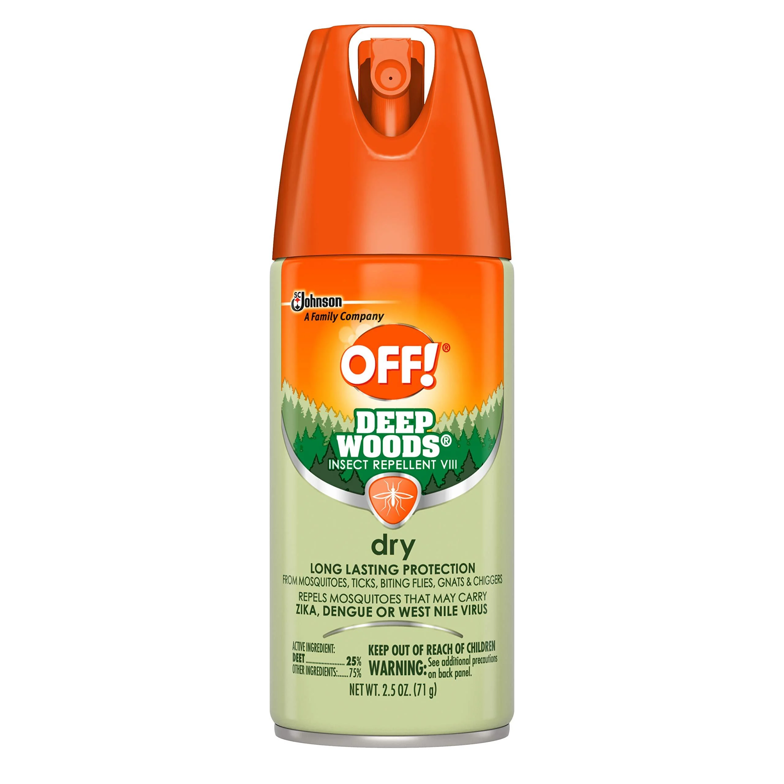 OFF! Deep Woods Insect Repellent Aerosol, Dry, Non-Greasy Formula, Bug Spray with Long Lasting Protection from Mosquitoes, 2.5 oz