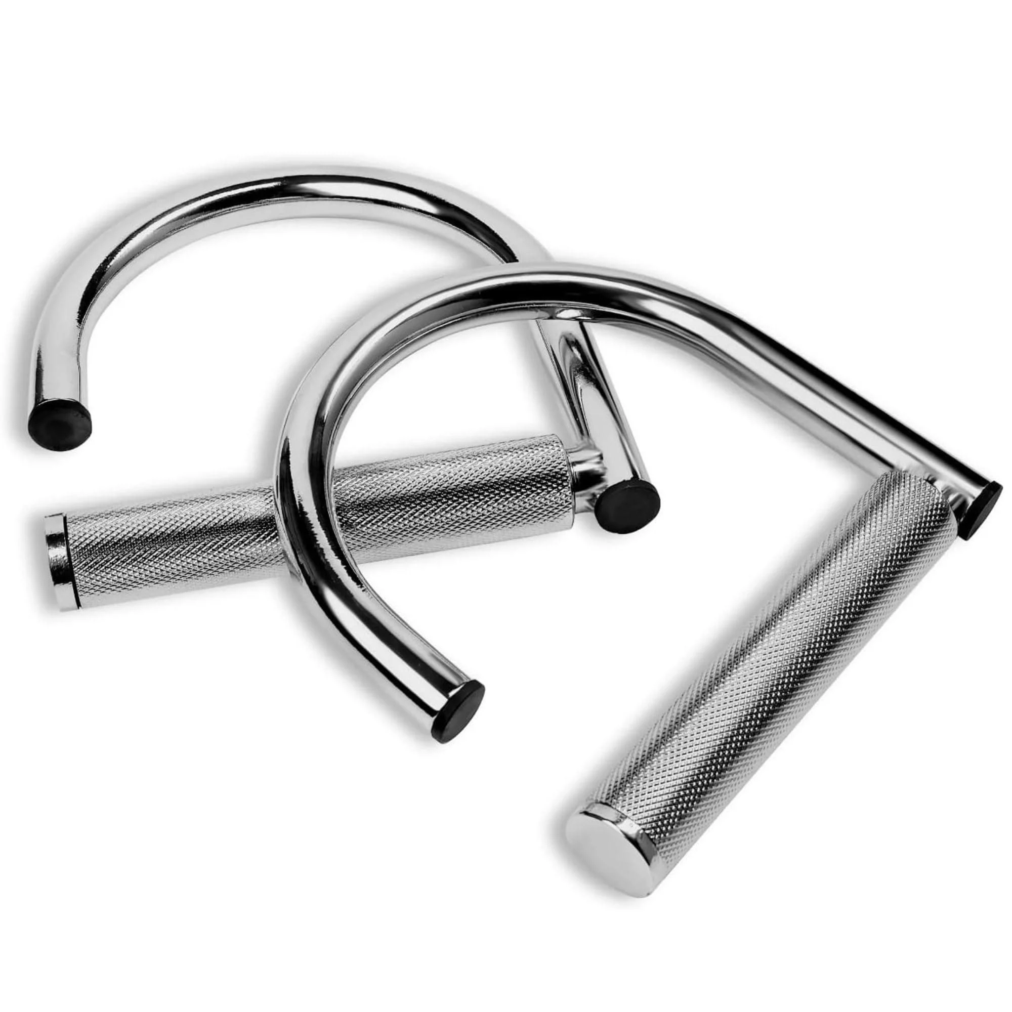 Yes4All 360 Rotation Metal Resistance Bands Handles Pull Up Handle with Extra-Gripped Knurled Surface Heavy Duty Industrial Grade Steel Stretch Attachment Handles for Elastic Band Workouts Home Gym A. Resistance Bands Handles - Chrome